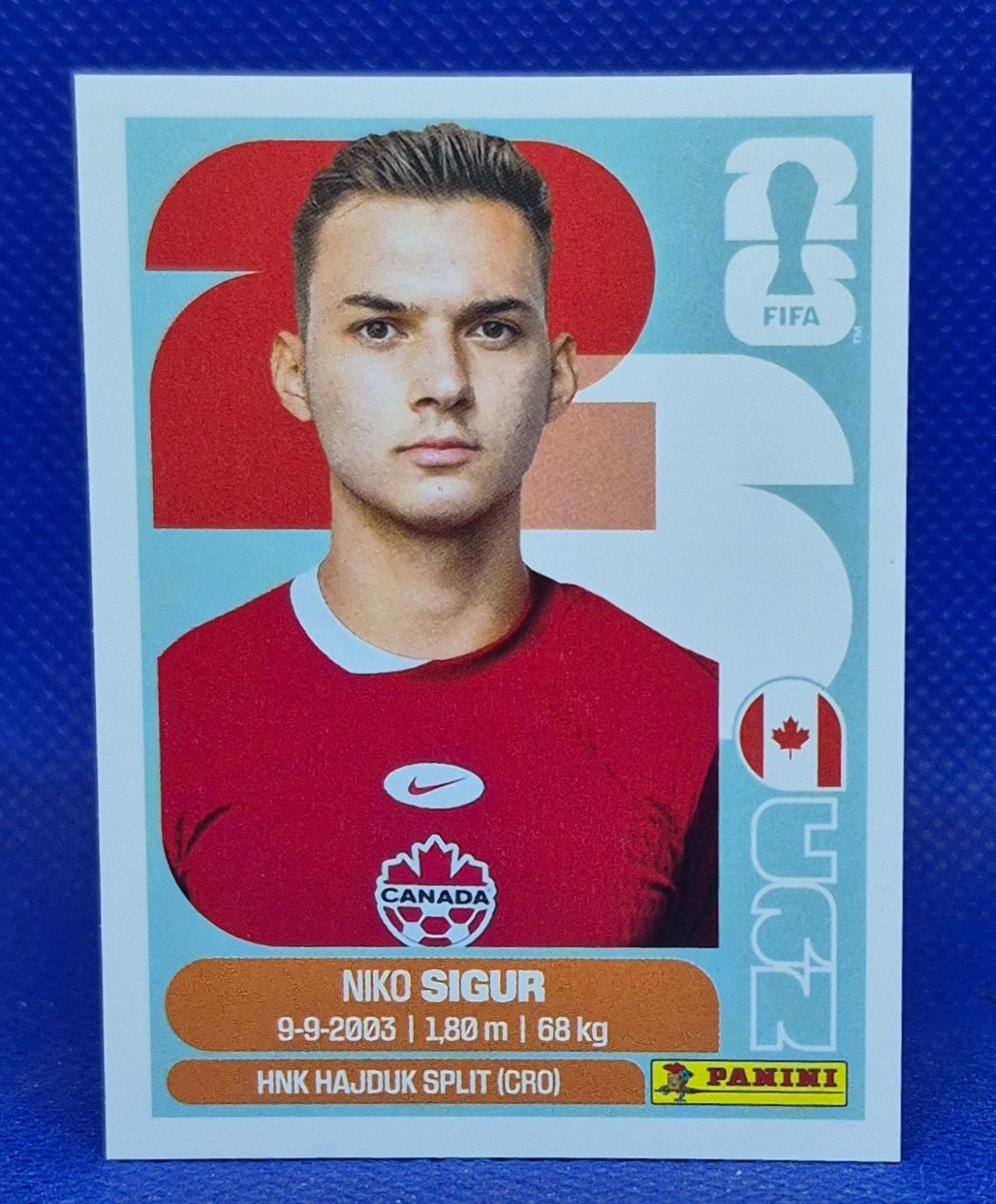 2026 Panini FIFA World Cup Sticker Niko Sigur #CAN 16 – Canada