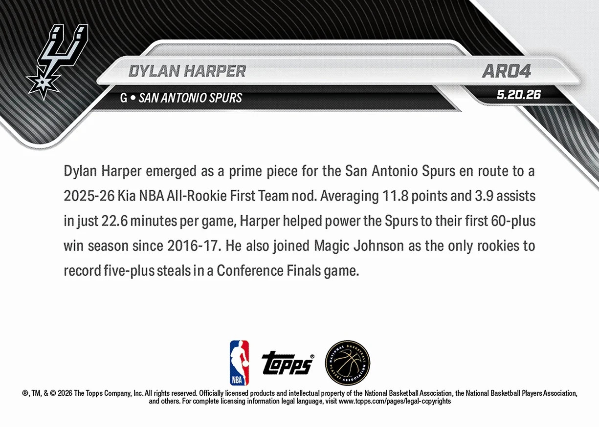 🔥NBA ALL ROOKIE 1st TEAM Set🔥2025-26 Topps NOW — Flagg/Harper/… [presale]