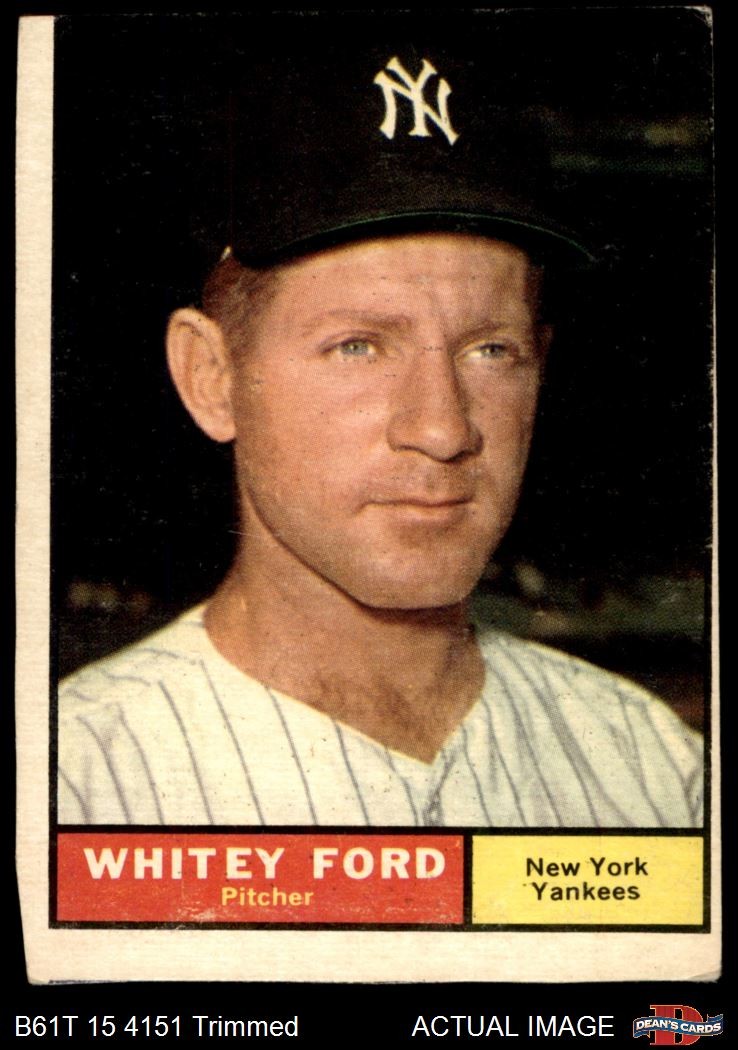 1961 Topps #160 Whitey Ford Height Listed as 5′ Yankees HOF UER CYAw AUTHENTIC