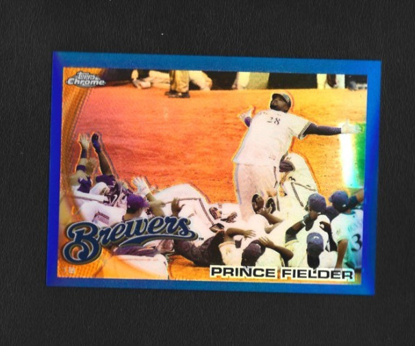2010 Topps Chrome Prince Fielder #1 Blue Refractor 50/199 [Read Description]