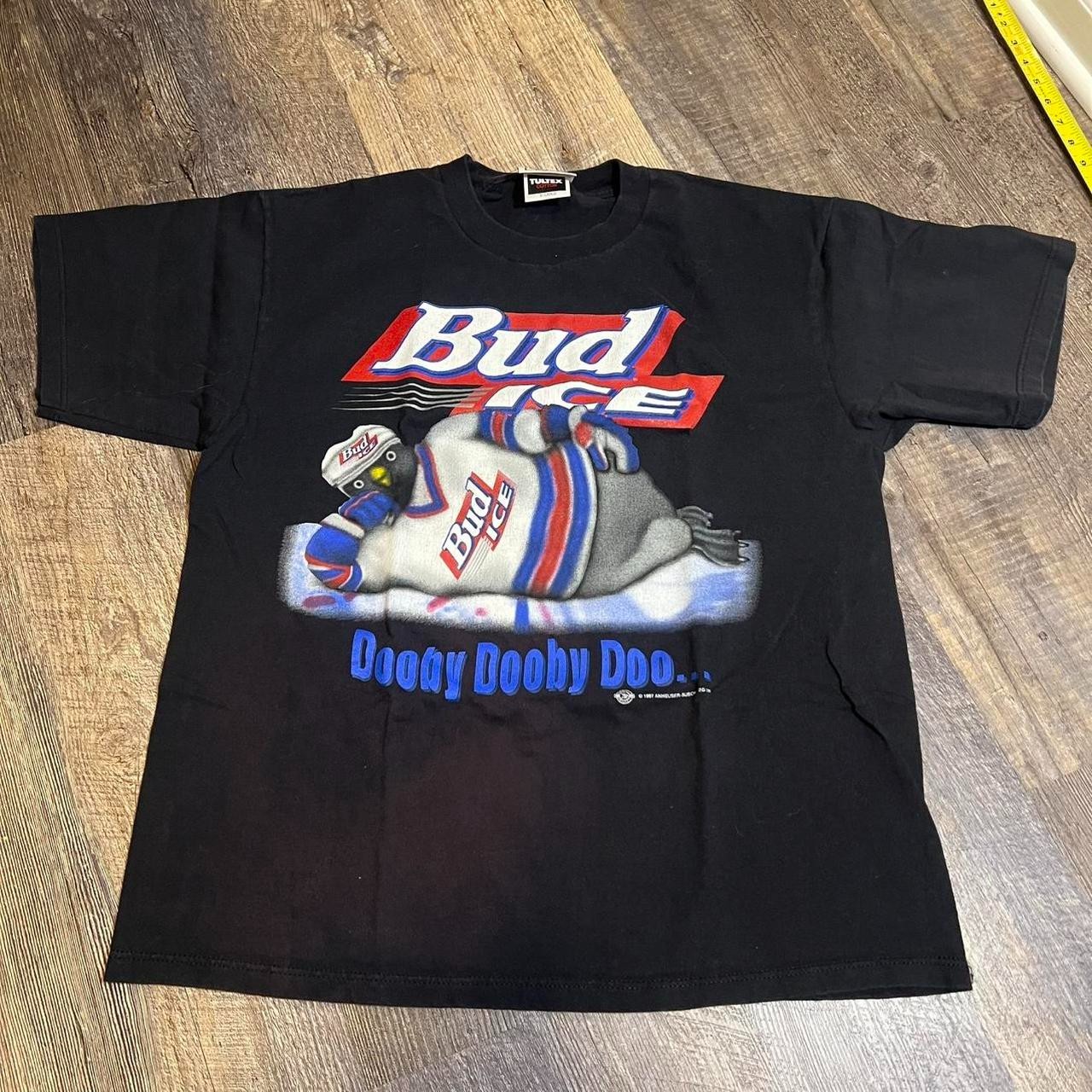 Bud ice hockey Tee Dooby dooby doo penguin shirt VK03081
