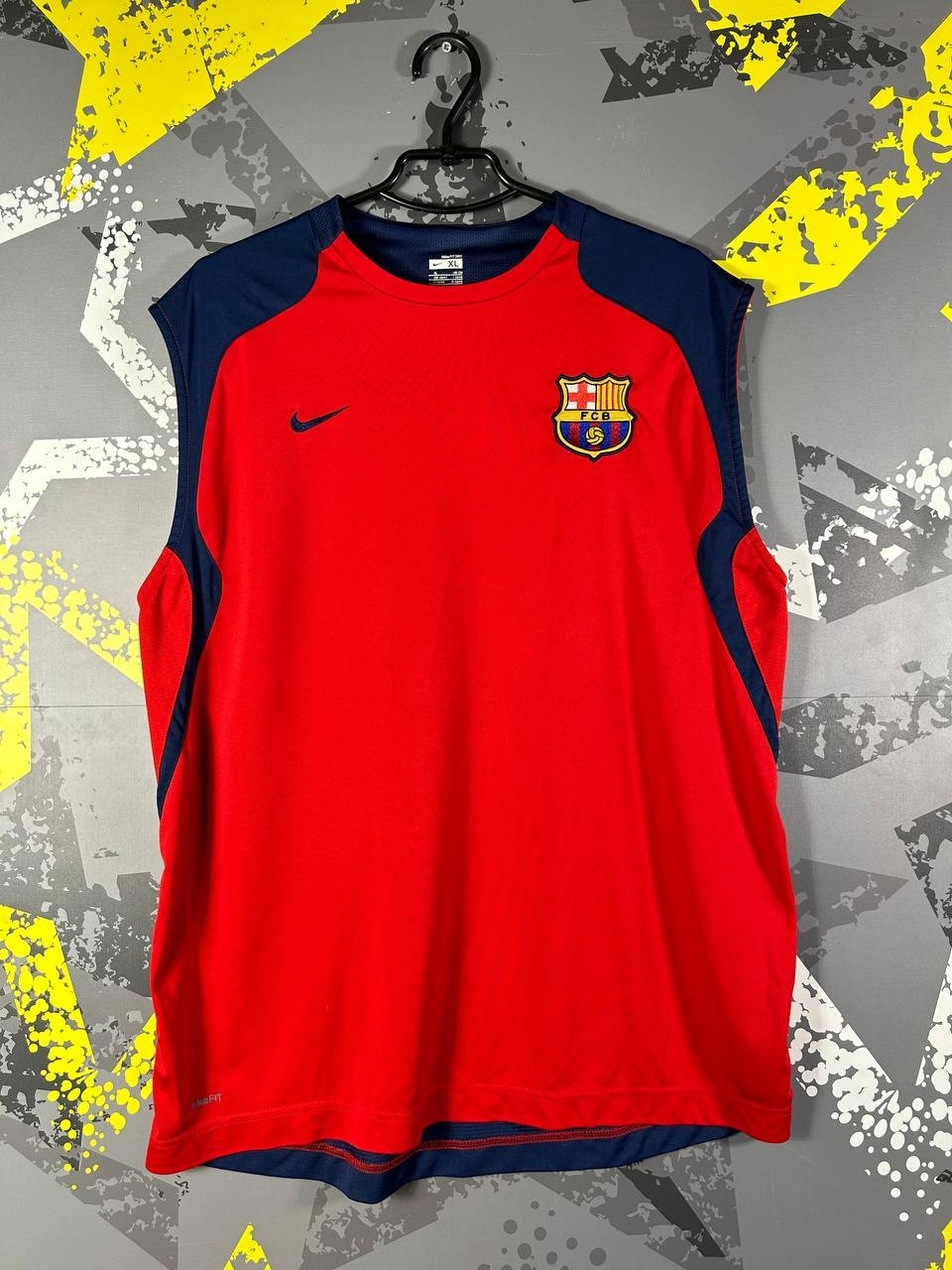 Barcelona Training Jersey Football Soccer Sleeveless Shirt Nike Men Size XL ig93