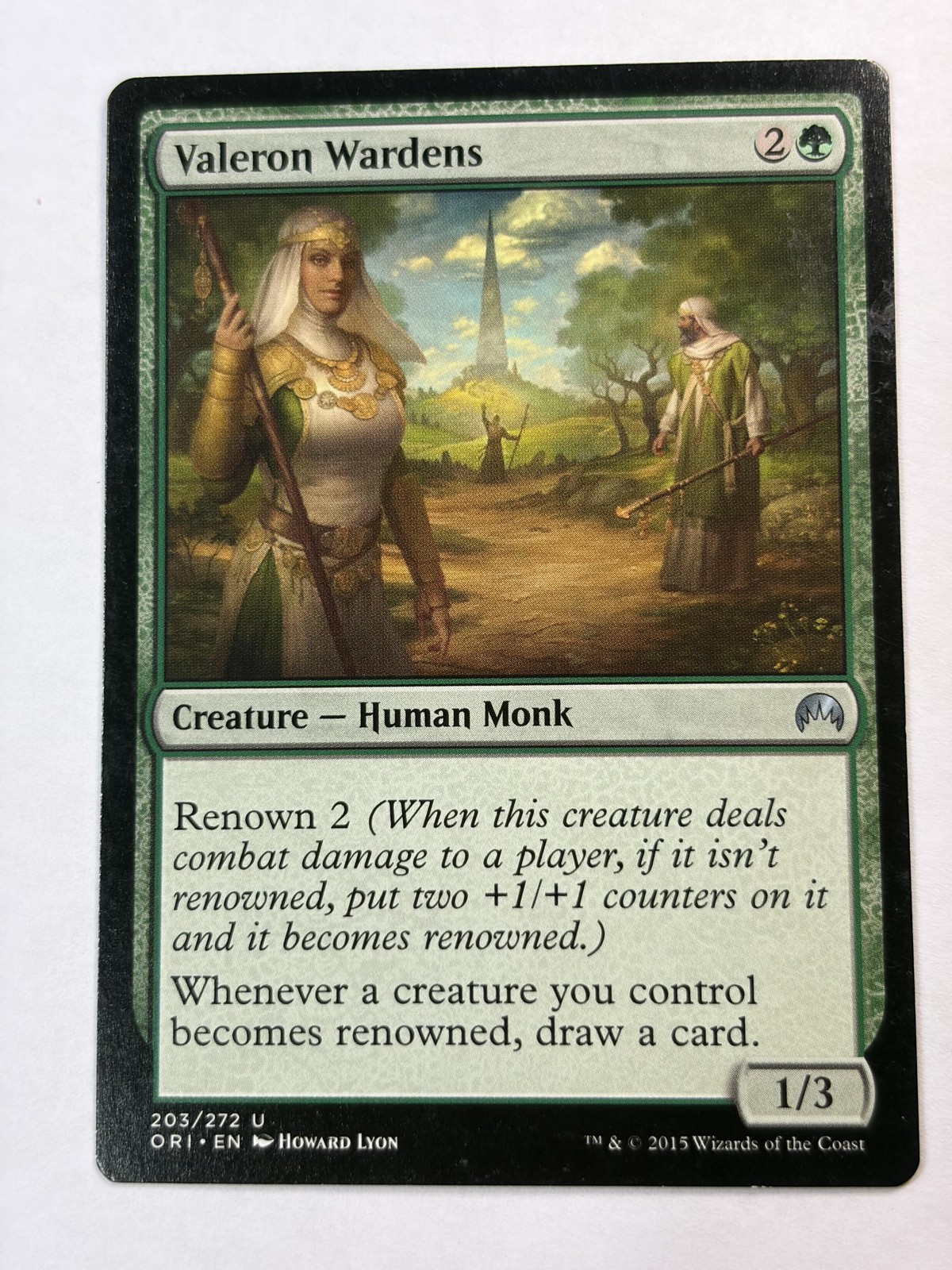 2015 Wizards Of The Coast Valeron Wardens #203/272 Magic Origins MTG NM