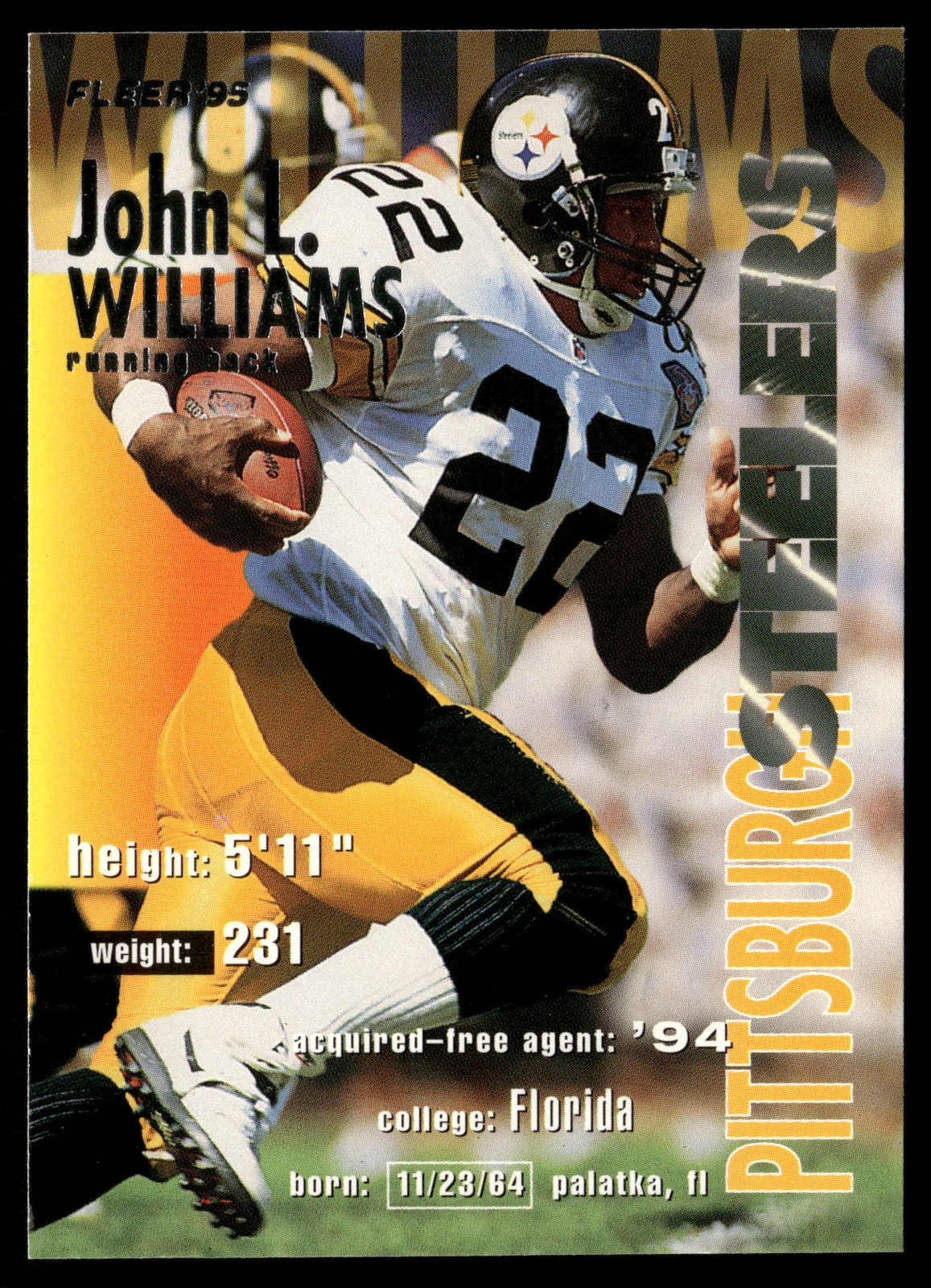 1995 Fleer #324 John L. Williams