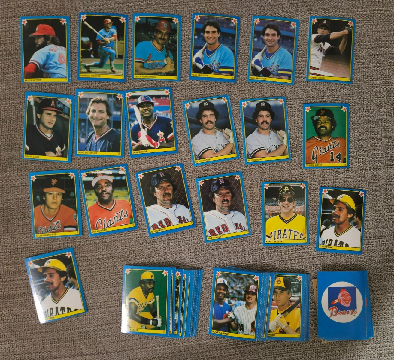 1983 Fleer Baseball Stickers, U-Pick (#1-#270 + Team Logos), Complete Your Set