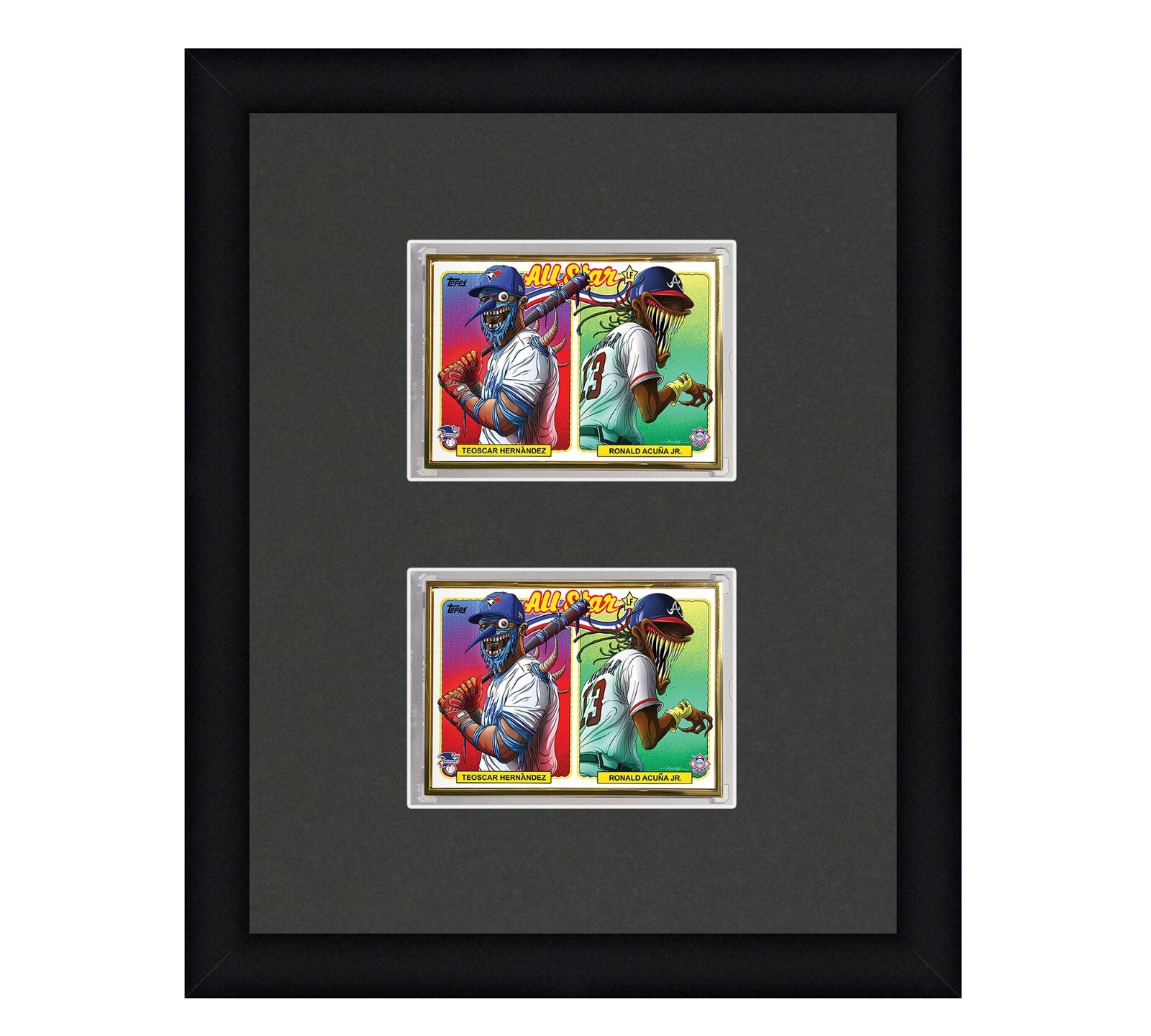 Card Frame For Magnetic Holders Holds (2) Ultra Pro 1 One Touch/BCW +UV Option