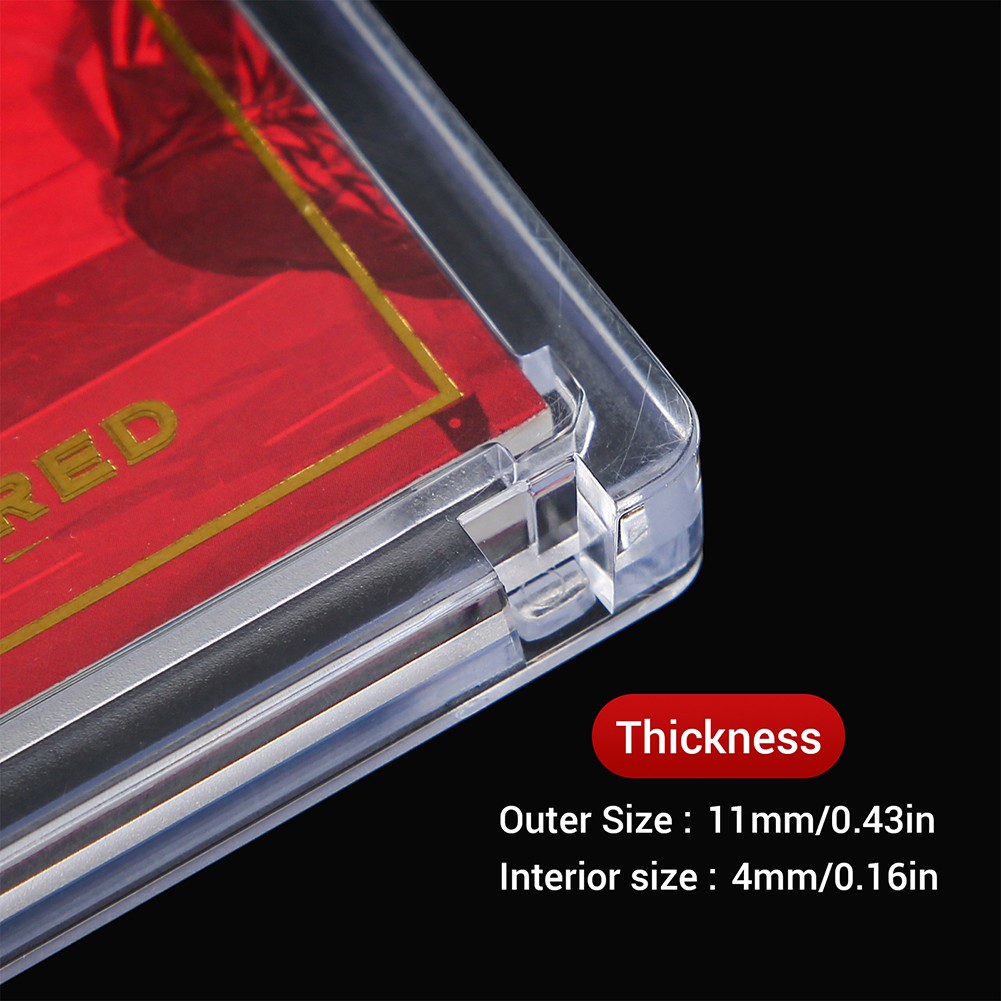 Magnetic Trading Sports Card Holders 175PT Vertical Double Booklet UV Protection