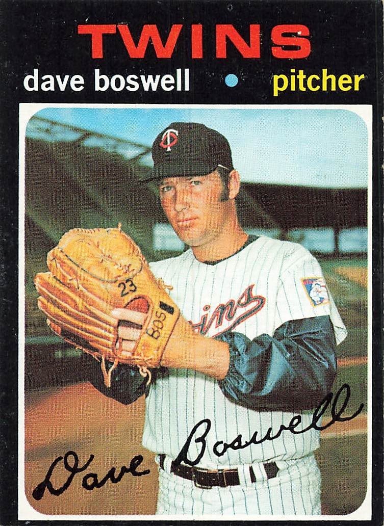 DAVE BOSWELL 1971 TOPPS BASEBALL HI #’S #675