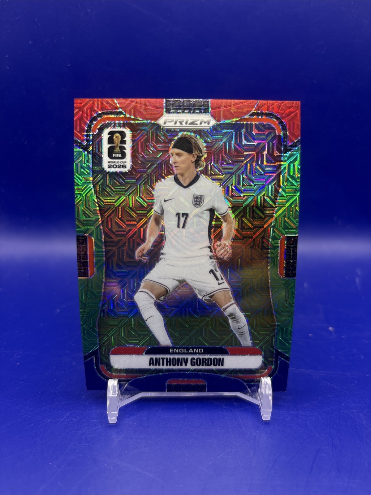 2026 Prizm World Cup Anthony Gordon Red, Green, Blue Mojo Case Hit England Barca