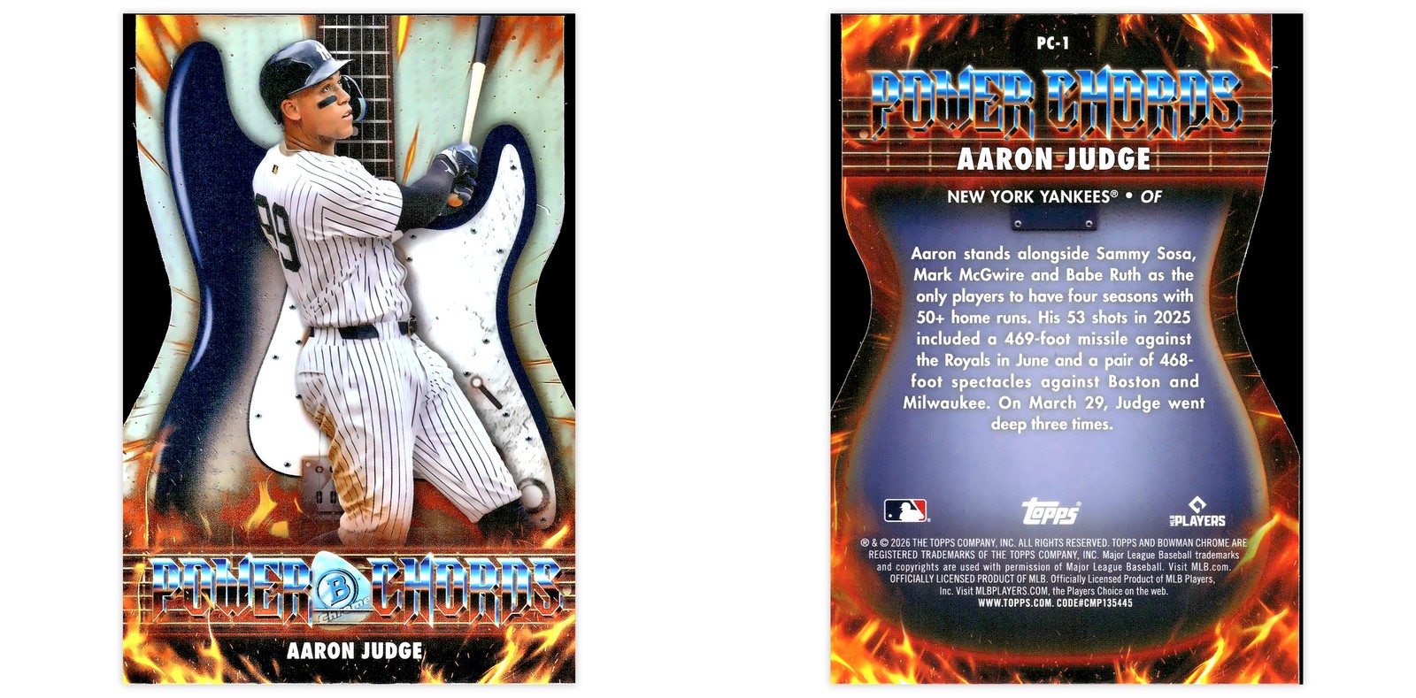2026 Bowman Baseball Power Chords Inserts — You Pick / Complete Your Set