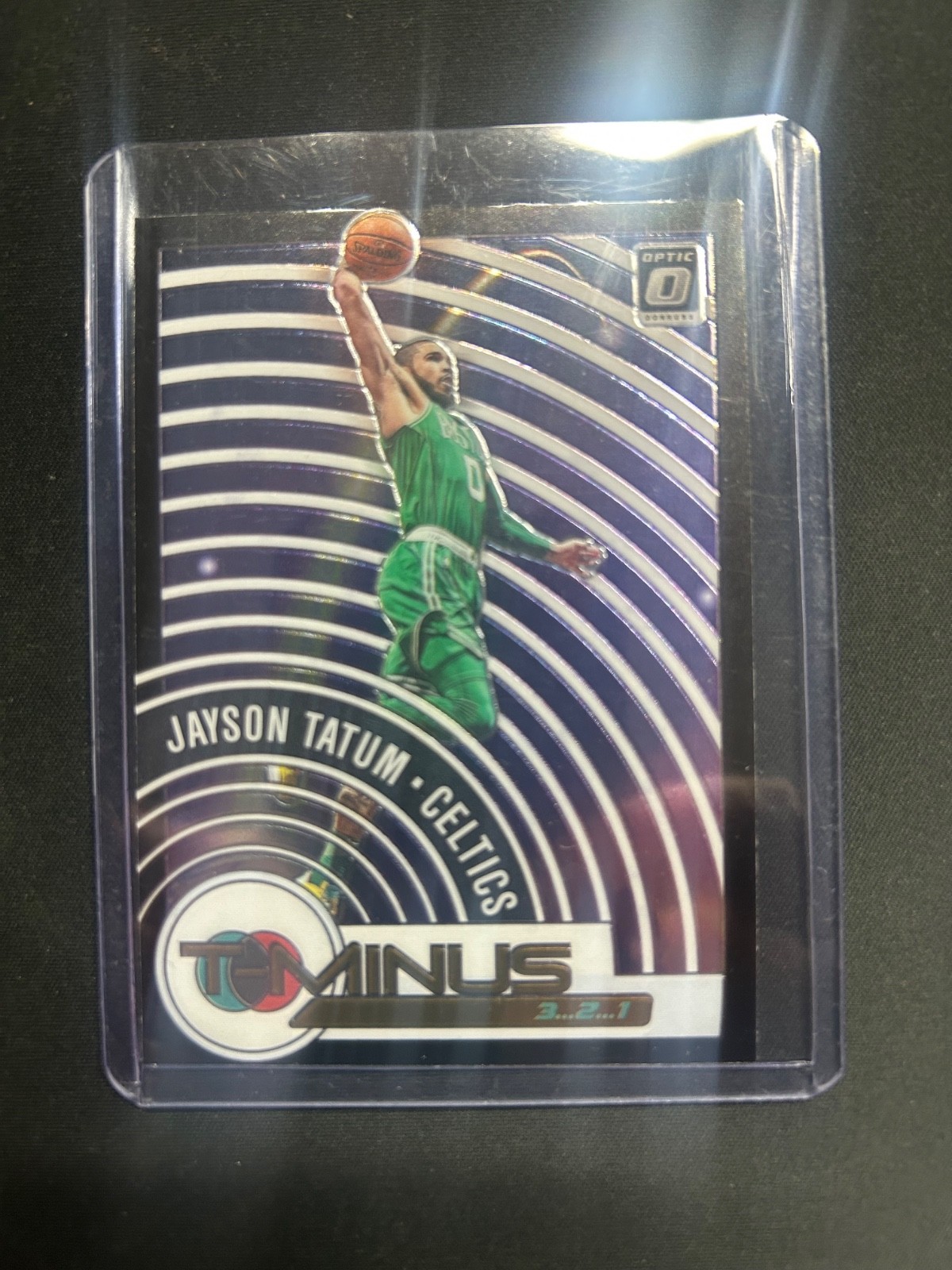 2020-21 Panini Donruss Optic – T-Minus 3, 2, 1 Jayson Tatum #11 Purple Prizm