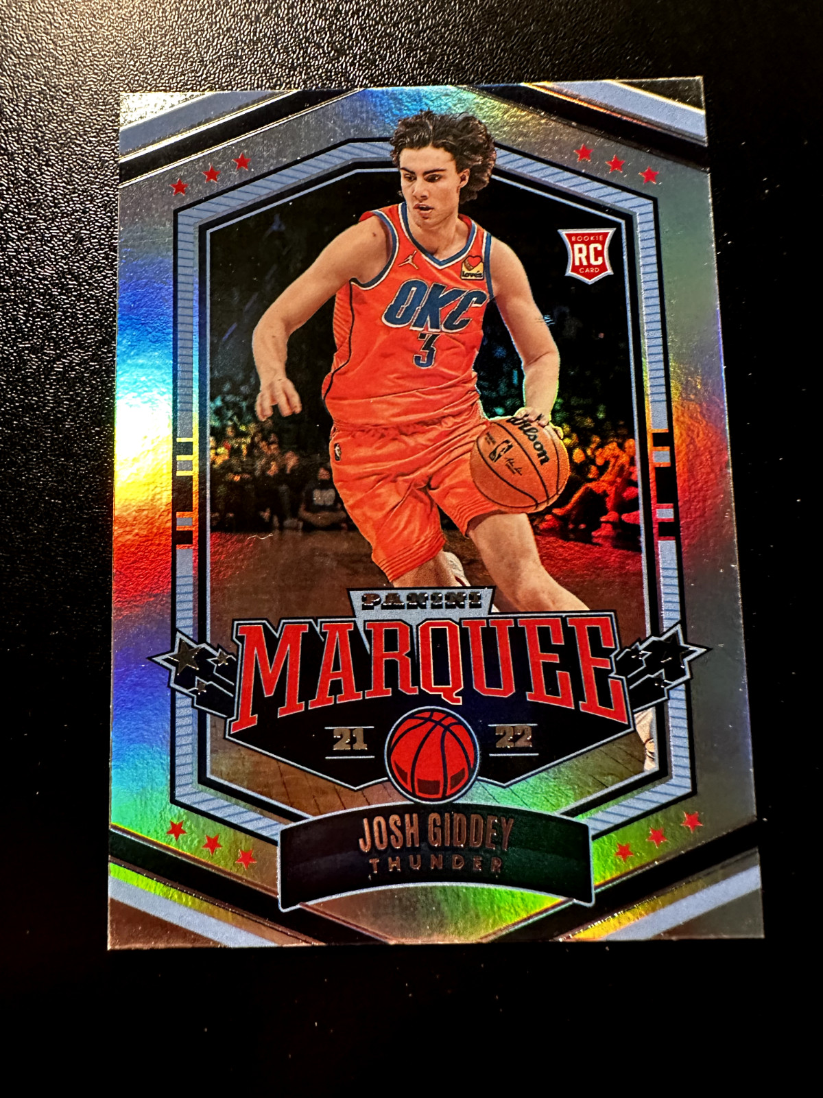 2021-22 Panini Chronicles Marquee Rookie Josh Giddey #365 Holo Thunder