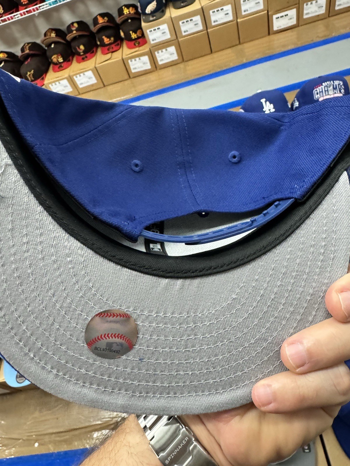 New Era Los Angeles Dodgers 9Fifty SnapBack Hat Royal Pink Cherry Blossoms Japan