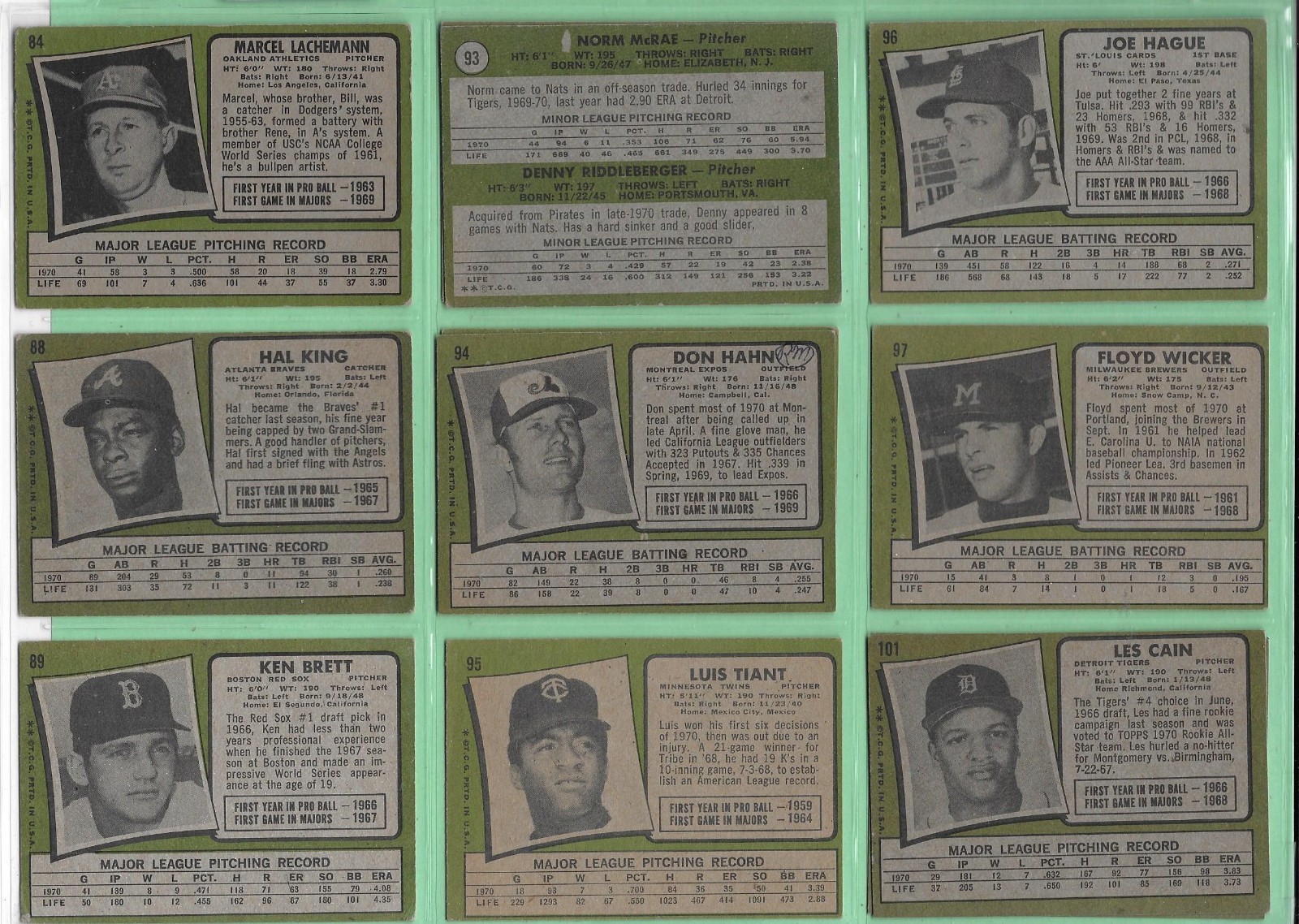 1971 Topps Baseball – Pick Your Cards & Fill Your Sets – Cards (8-223)