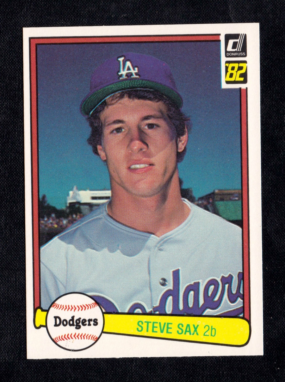 STEVE SAX ROOKIE 1982 DONRUSS BASEBALL CARD LA DODGERS #624 NICE