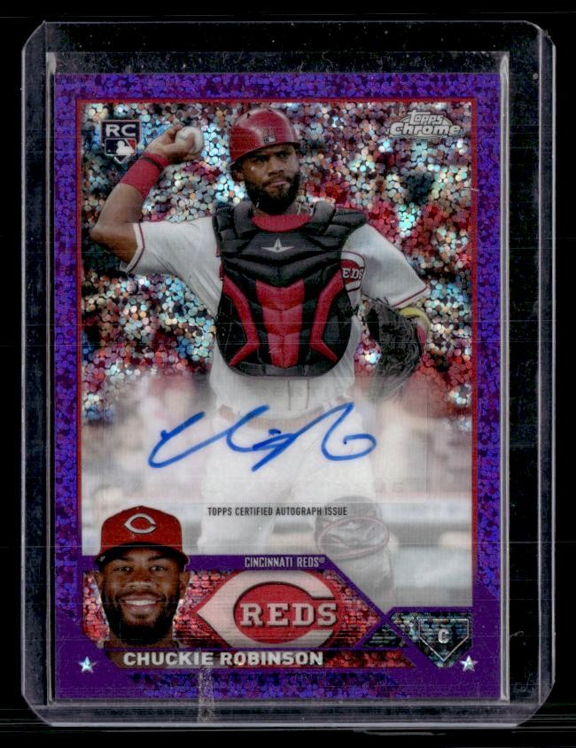 2023 Topps Chrome Update #AC-CR Chuckie Robinson Autographs Purple Speckle SN,AU