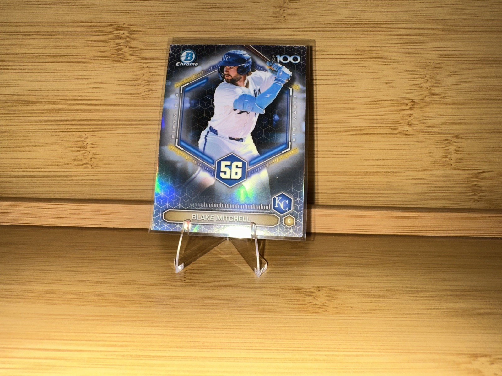 2026 Bowman Chrome #BTP-56 Top 100 – Blake Mitchell Kansas City Royals