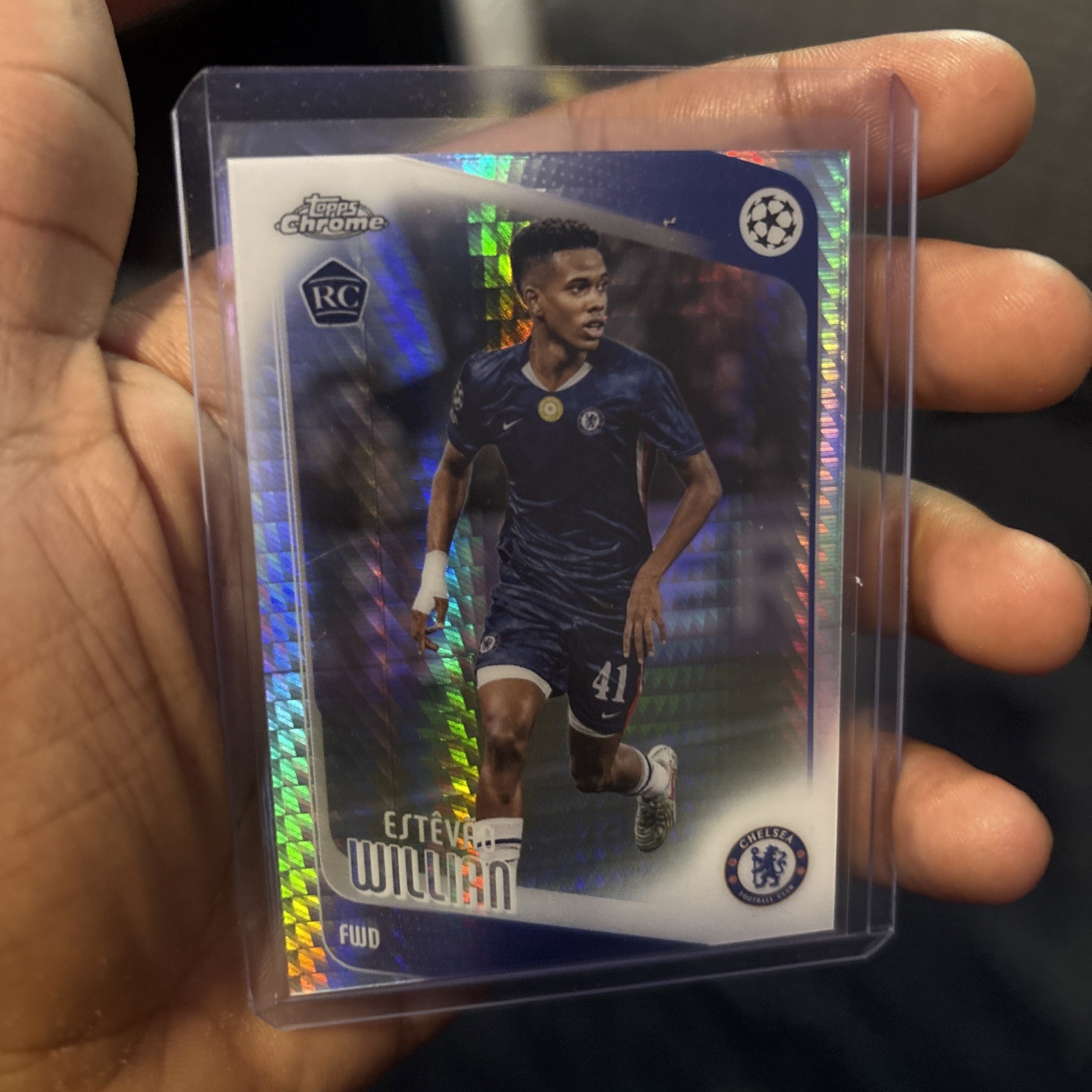 Estevao Willian Prism RC Chelsea 2025-26 Topps Chrome Uefa Club Competitions