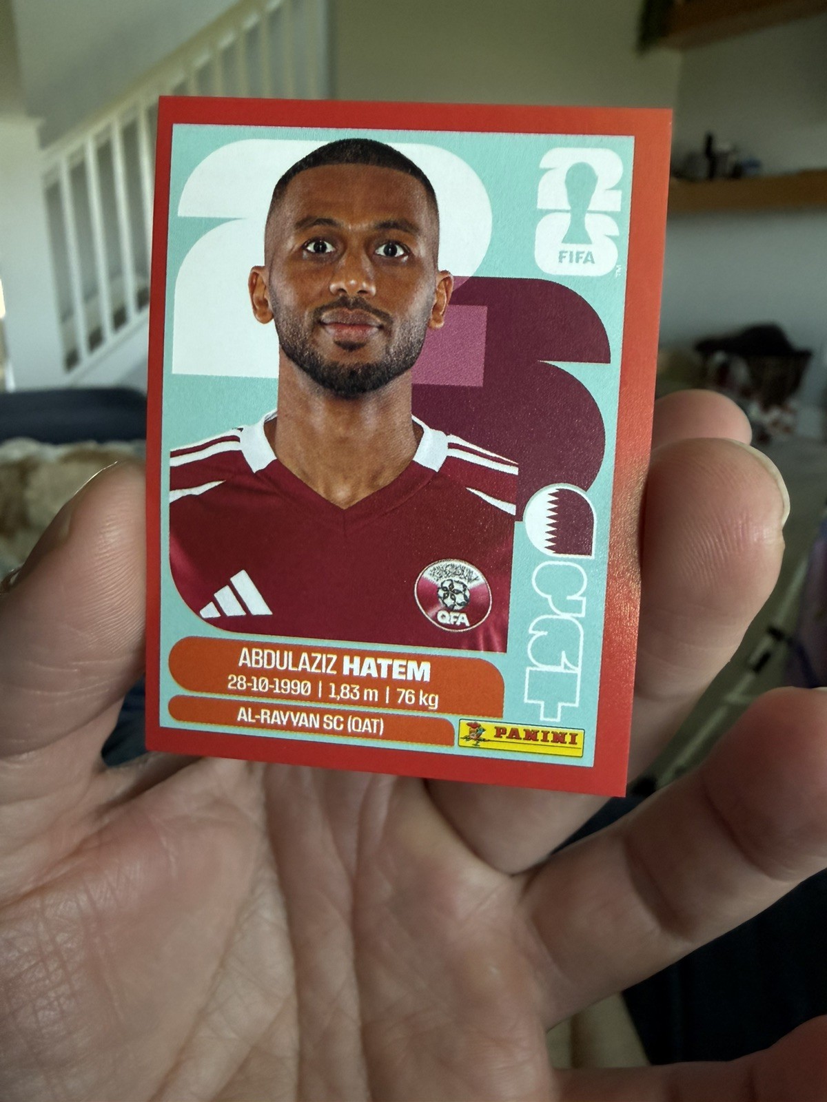 ABDULAZIZ HATEM Panini FIFA World Cup 2026 Sticker RED #QAT15 Qatar