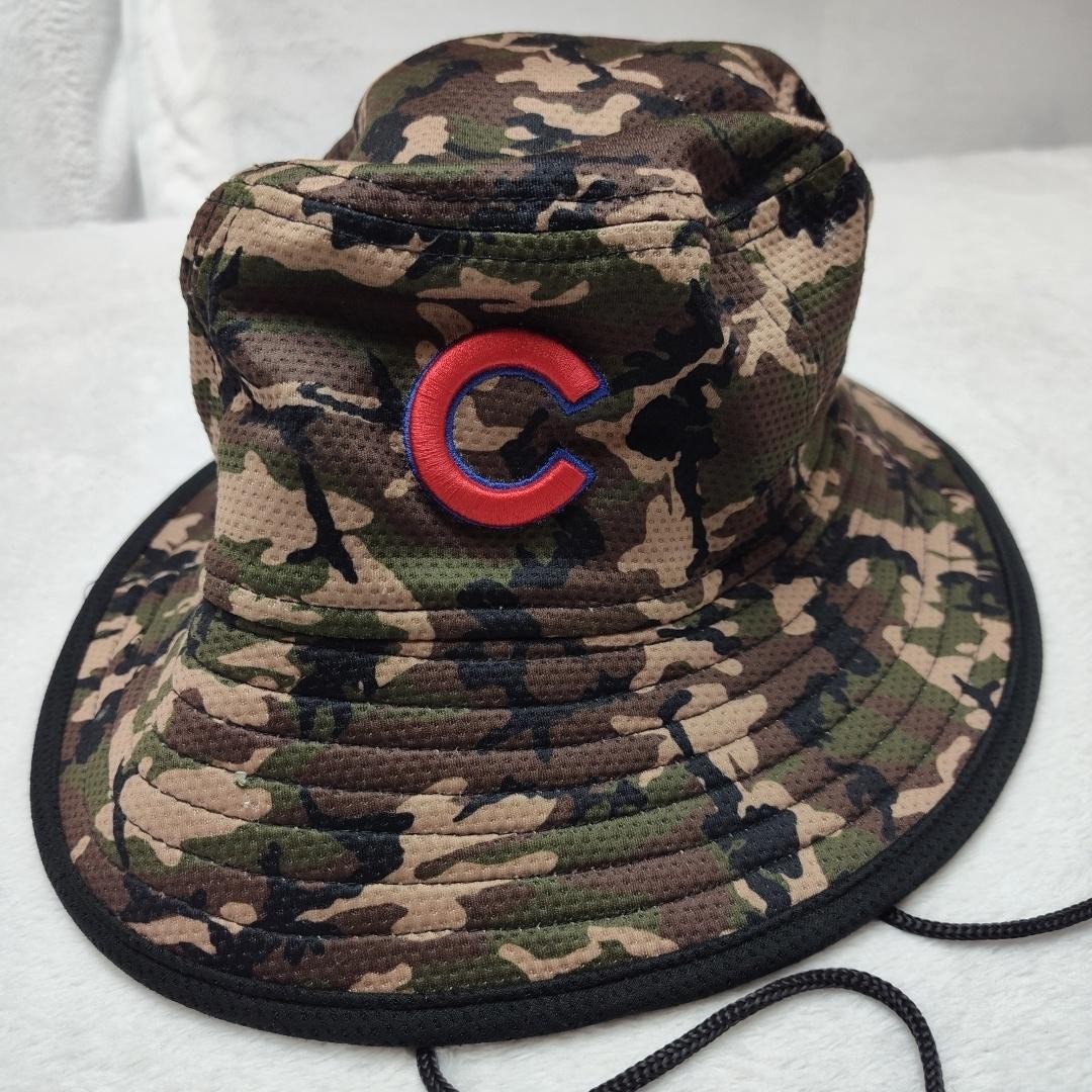 Chicago Cubs Hat Bucket Mens One Size Green Camo MLB Baseball Camouflage New Era