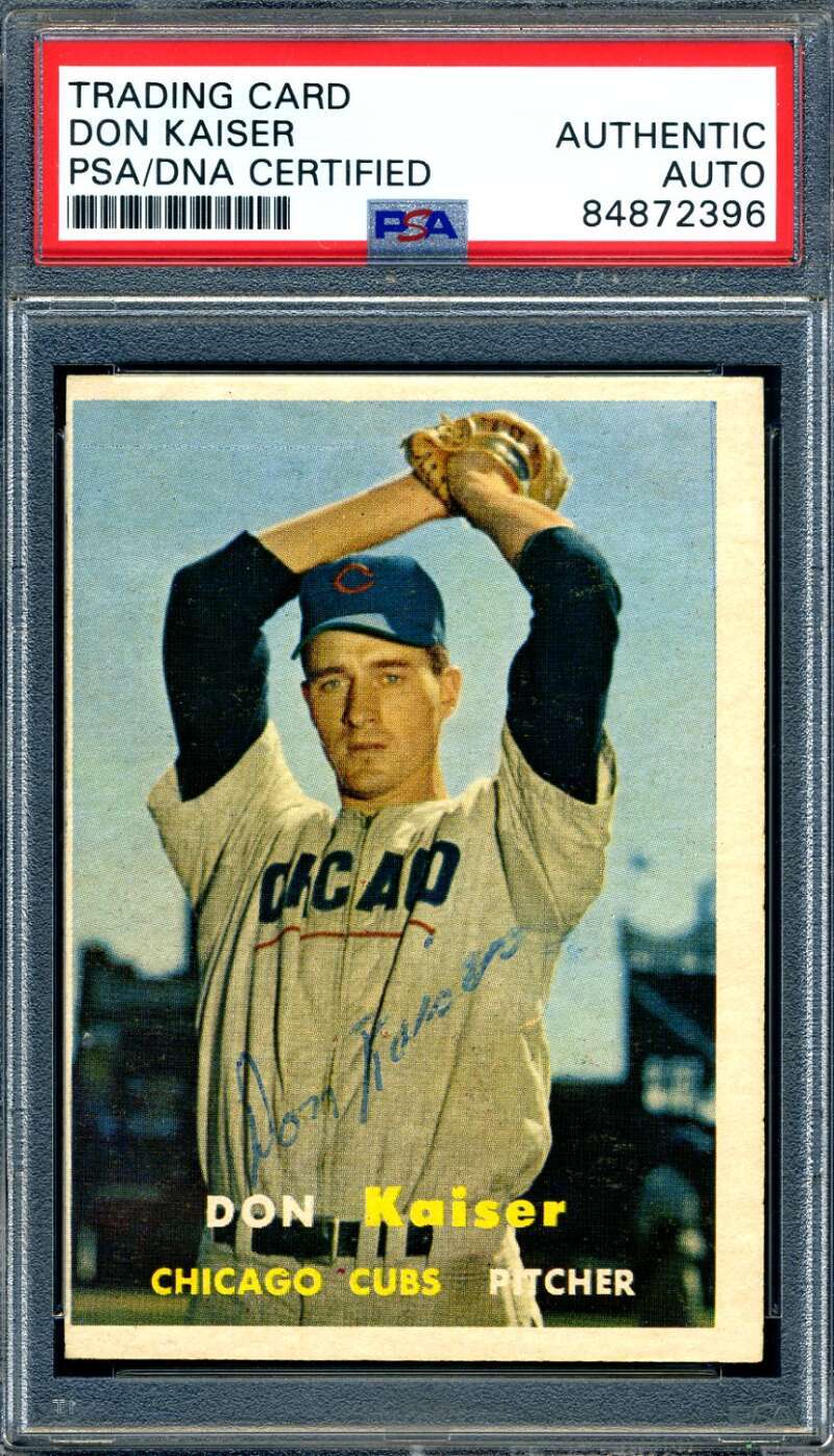 Don Kaiser PSA DNA Signed 1957 Topps Autograph