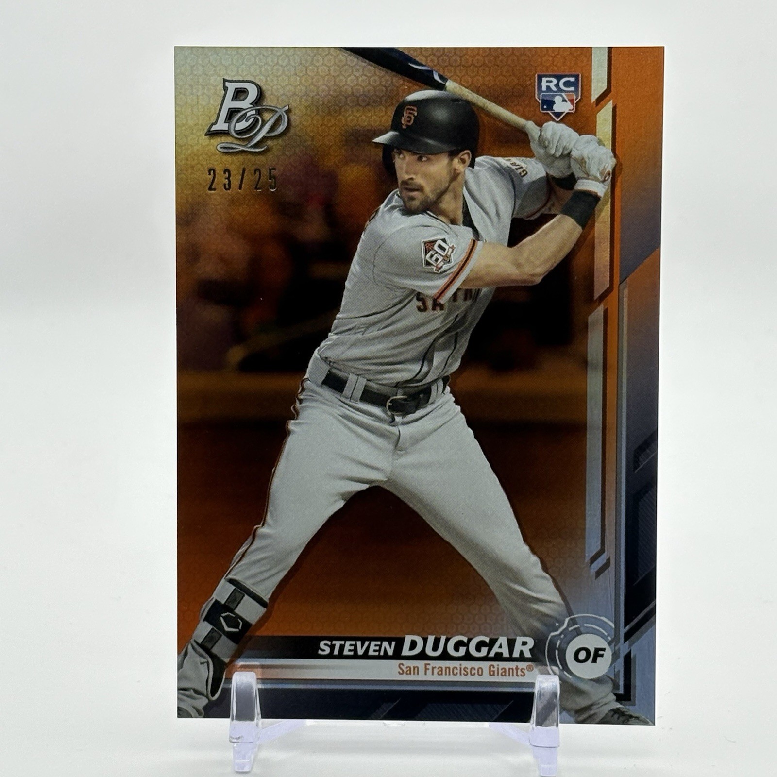 2019 Bowman Platinum Wal-Mart Orange Foil /25 Steven Duggar #42 Rookie RC