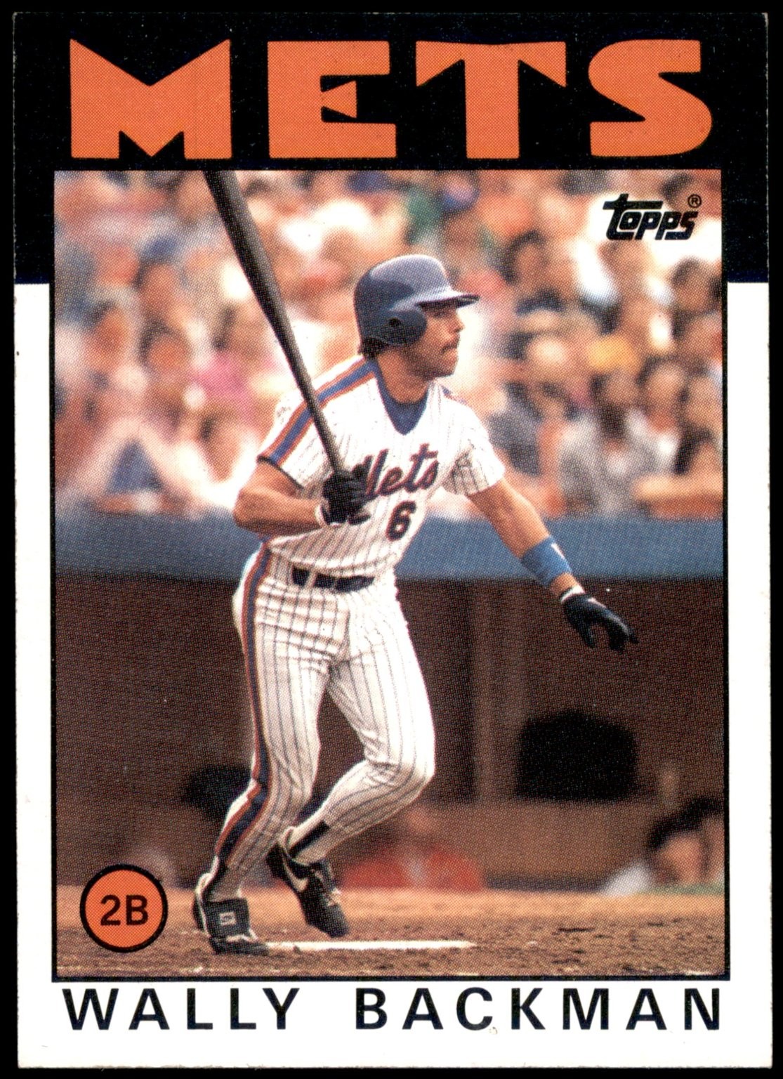 Wally Backman New York Mets 1986 Topps #191 MLB Baseball Card