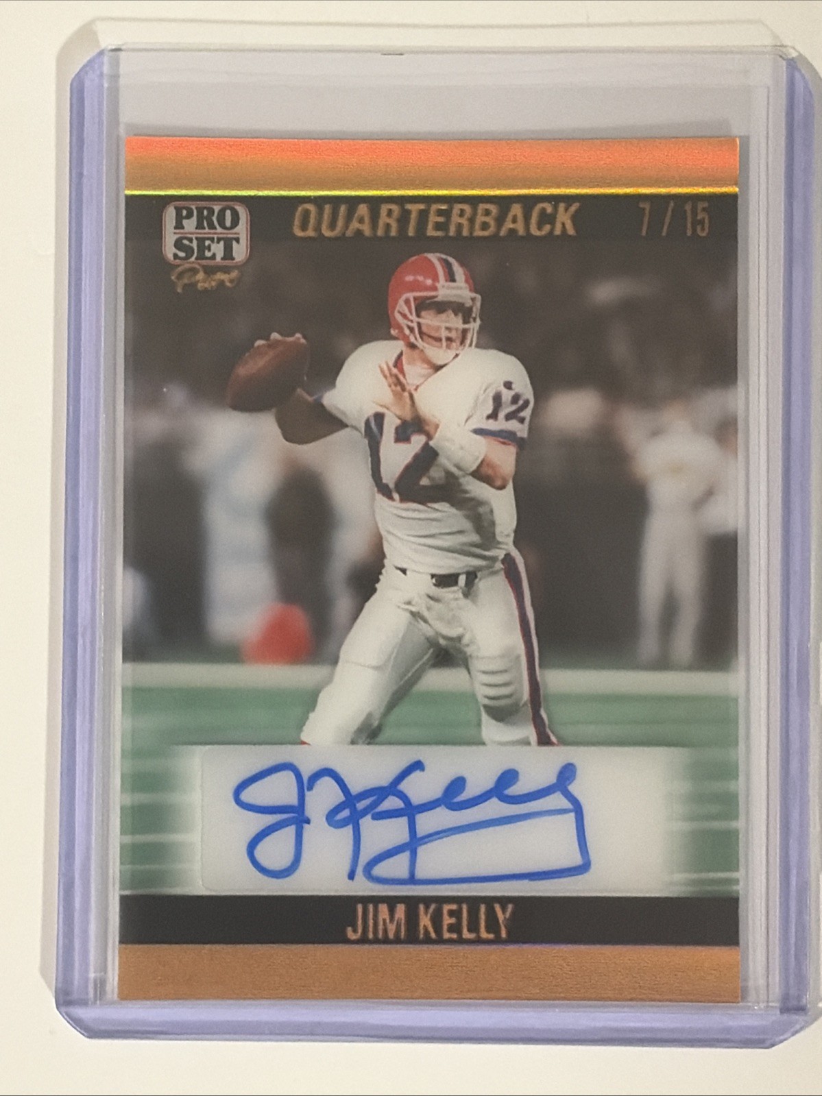 2023 Leaf Pro Set PURE JIM KELLY Auto Autograph Platinum 7/15 🦬 Bills