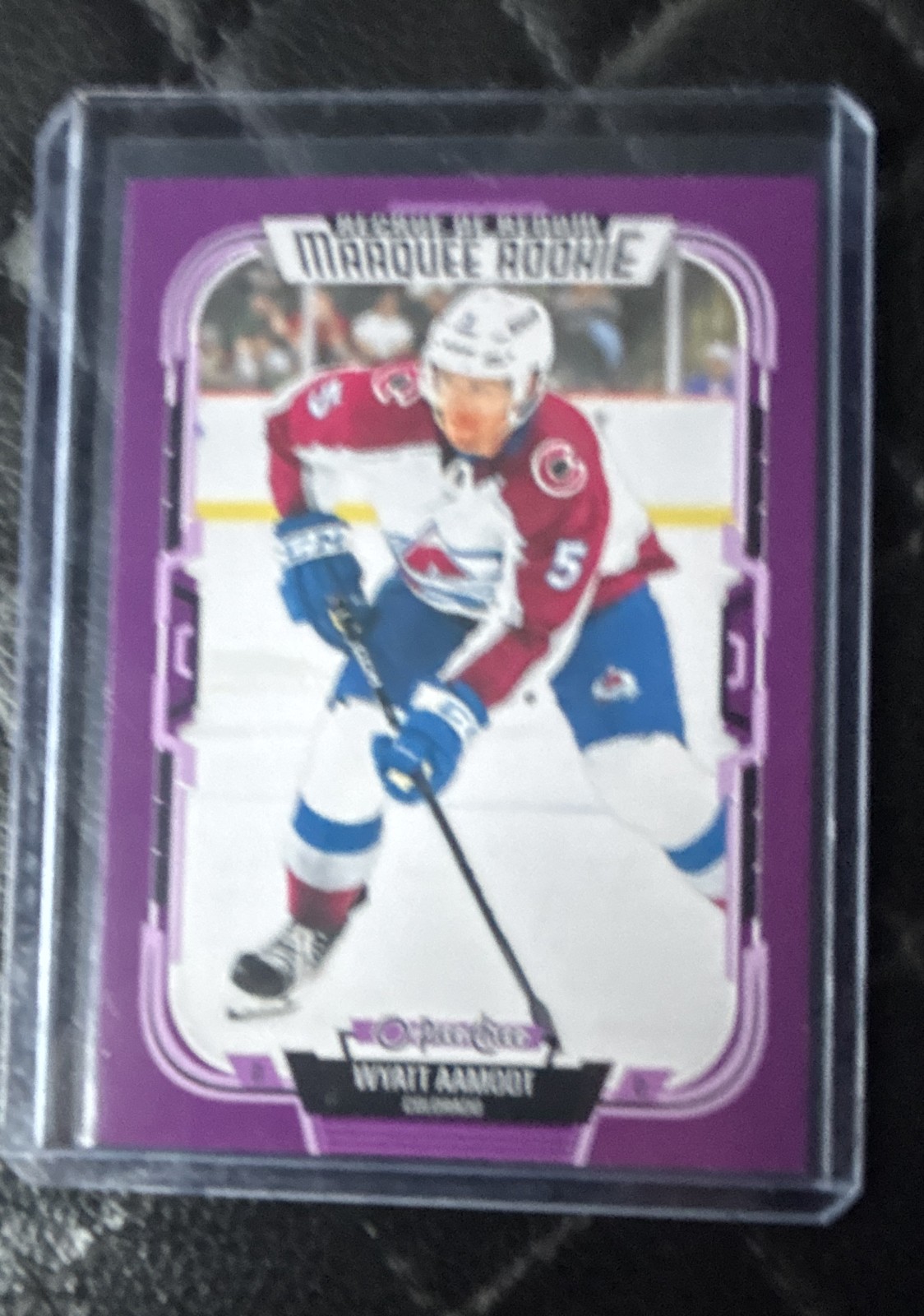 2025-26 O-Pee-Chee – Marquee Rookies Wyatt Aamodt #576 Purple Border /49 (RC)