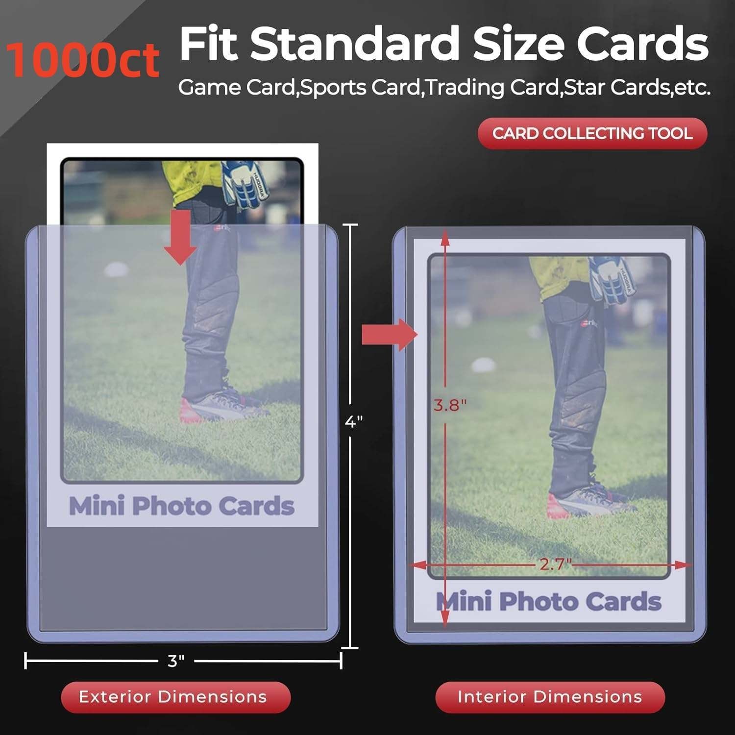 100-1000CT Ultra PRO 3×4 TopLoader & Sleeves For Pokémon Standard 35pt Cards
