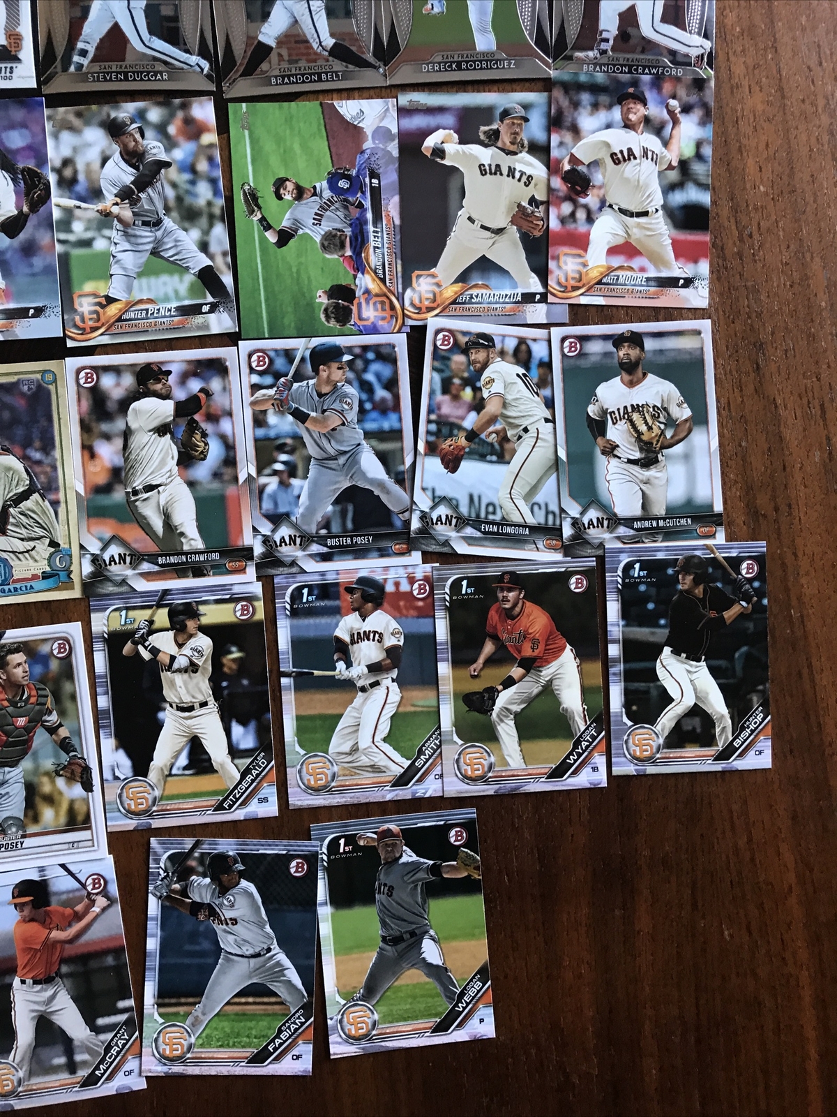 San Francisco Giants Cards Includes Posey, Bishop, Webb, Dubon Option #1