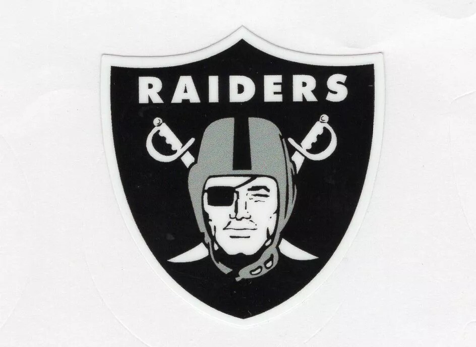 Oakland Raiders decal window helmet hard hat laptop up to 14″ FREE TRACKING