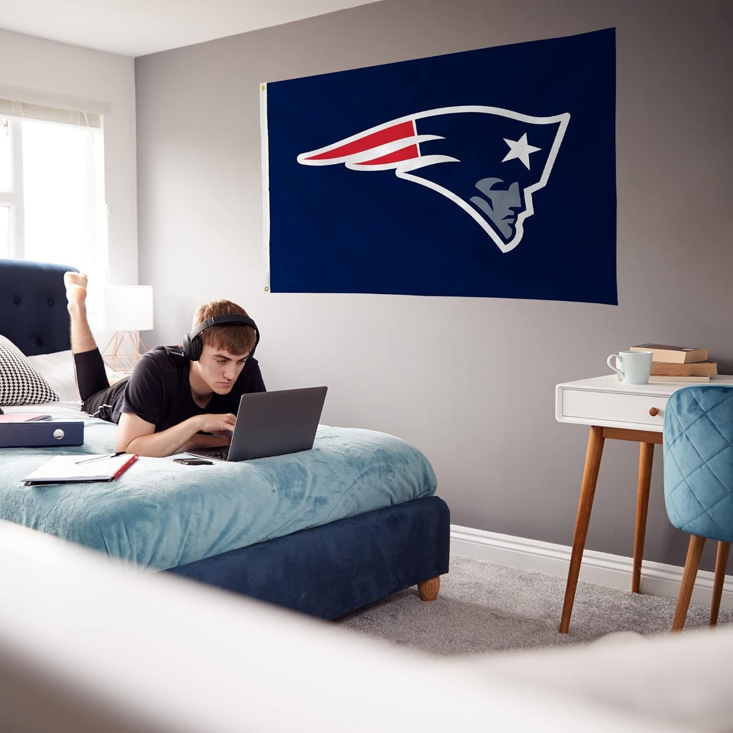 NFL Patriot Banner Flag 3×5 Indoor Outdoor Waterproof Patriotic Home Decor