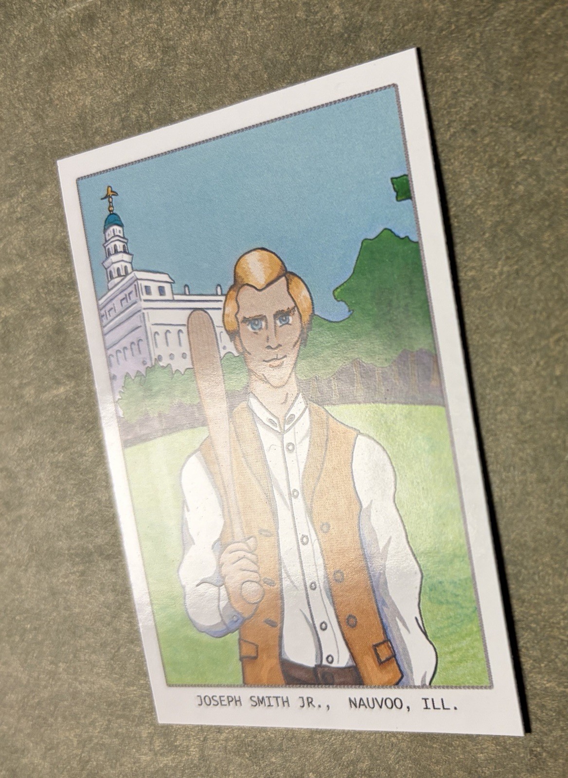 Joseph Smith Jr. Handmade Custom Baseball Card, LDS Prophet, Latter-Day Saint
