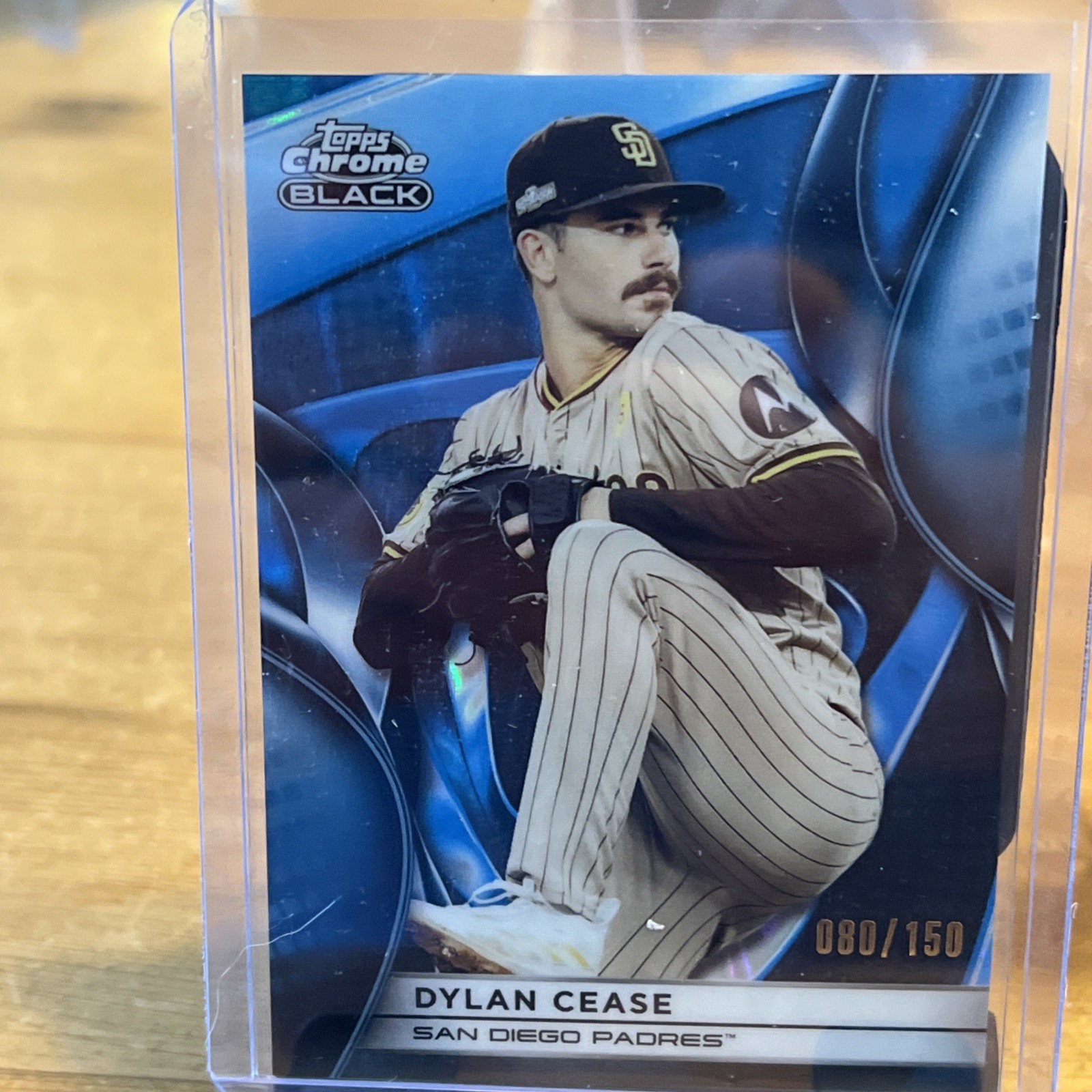 2025 Topps Chrome Black – Dylan Cease #73 Blue Refractor /150