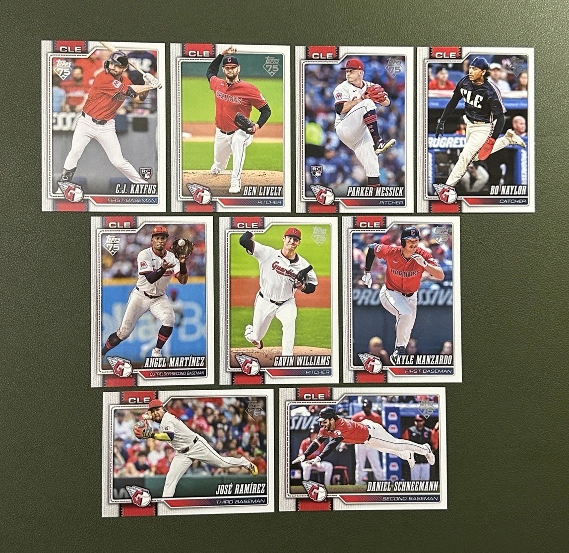 Cleveland Guardians 2026 Topps Series 1 Complete Team Set – 9 Cards!