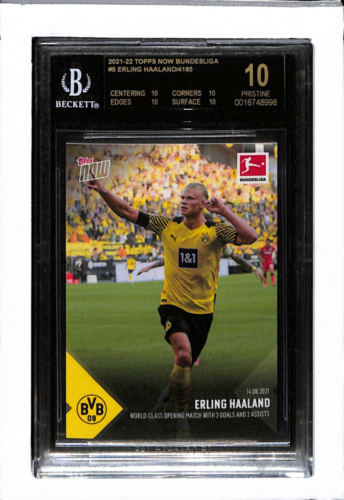 YOU PICK 2021-22 TOPPS NOW BUNDESLIGA #5 ERLING HAALAND BGS 9.5, 10, BL