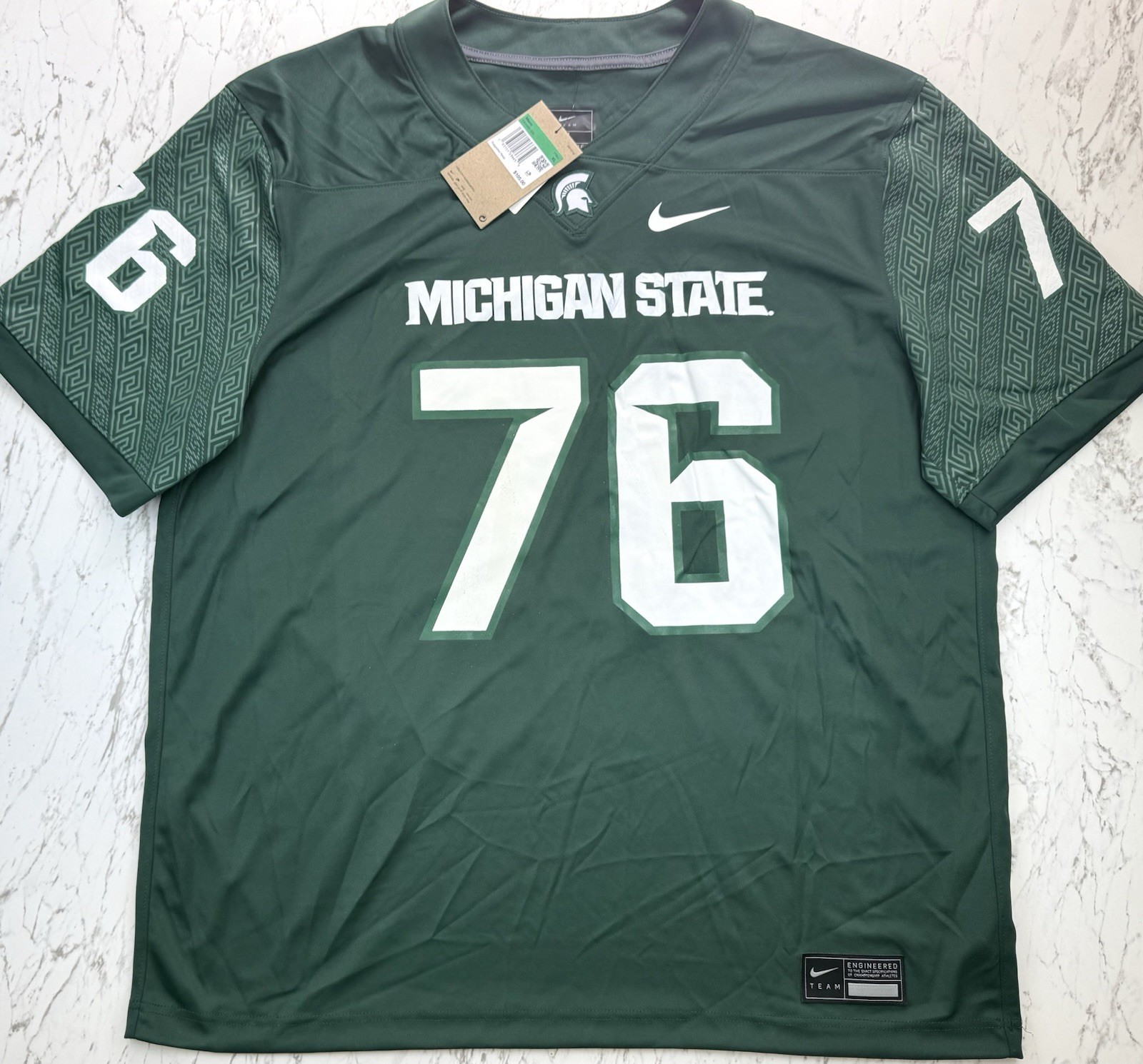 Nike Michigan State Spartans Andy Hartman #76 Jersey Men’s XL NWT Flaw