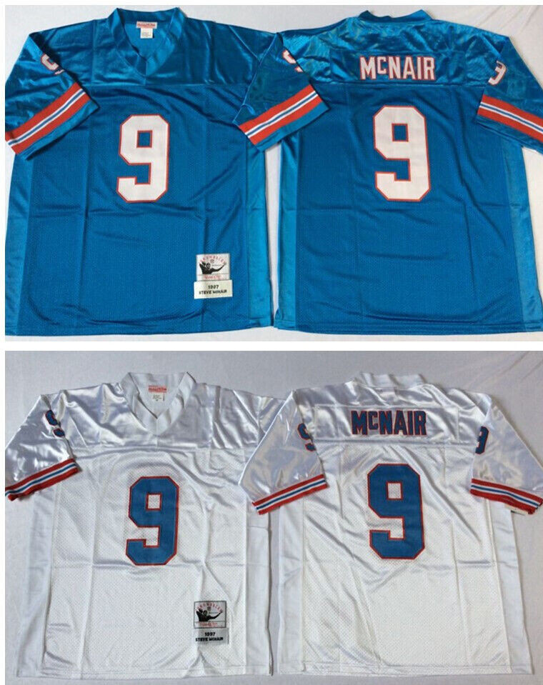 VINTAGE Steve McNair #9 Oilers Throwback Stitched Jersey