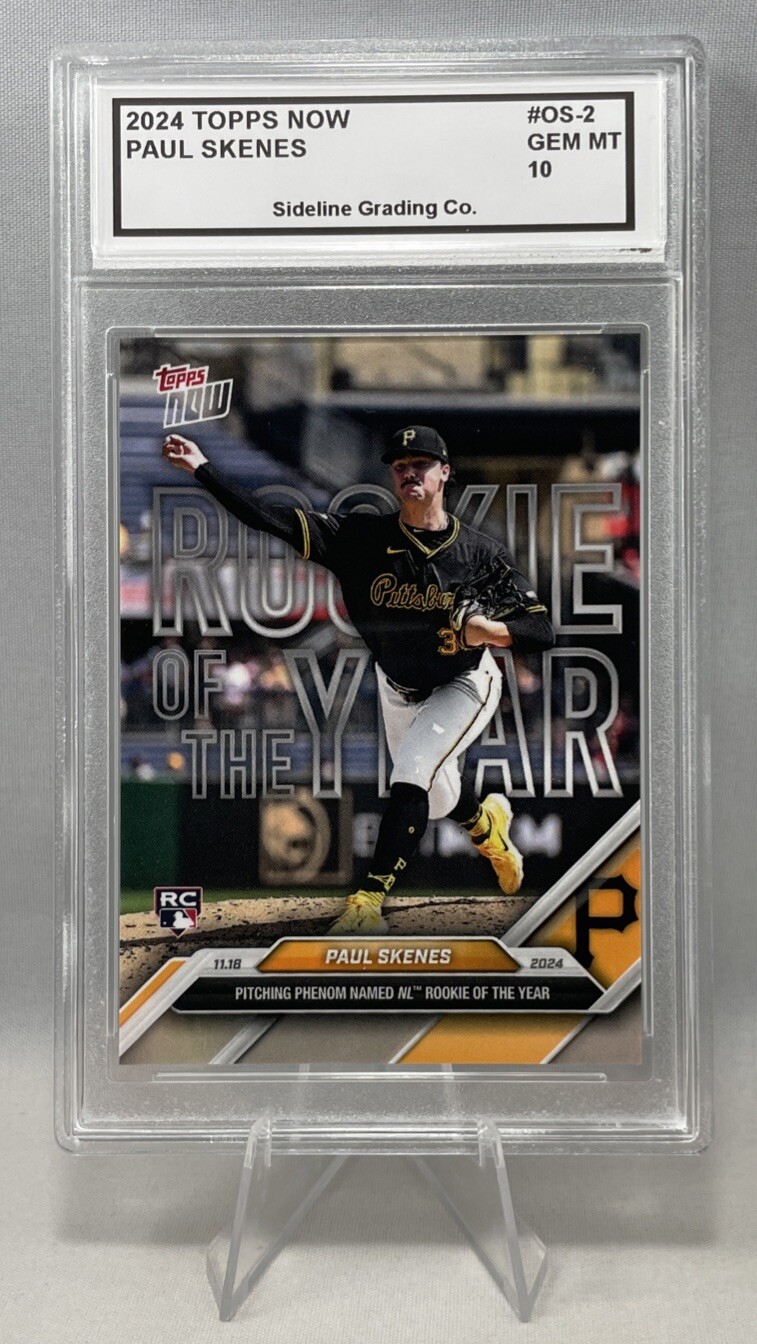 Paul Skenes Rookie Graded Gem Mint 10 2024 Topps Now #OS-2 Rookie of The Year RC