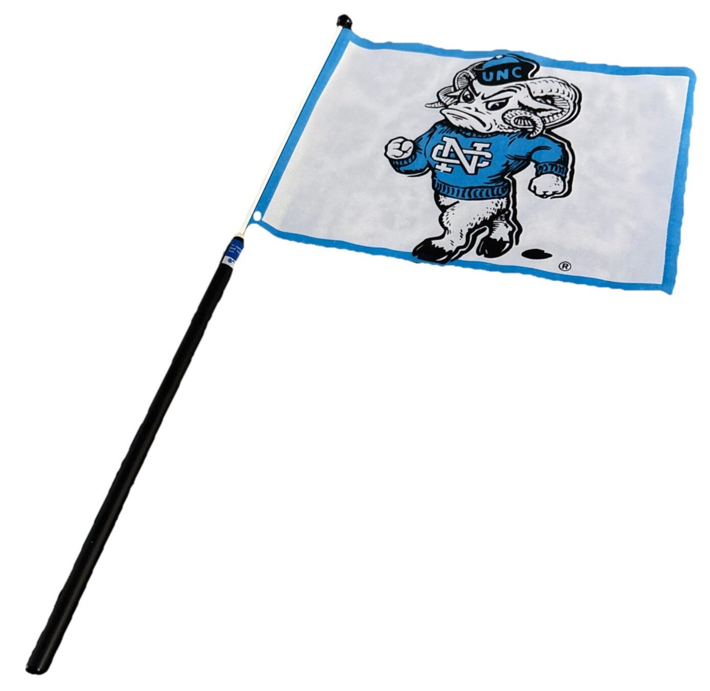 NORTH CAROLINA TAR HEELS 9 by 12 SINGLE SIDED TELESCOPIC FLAGPOLE !