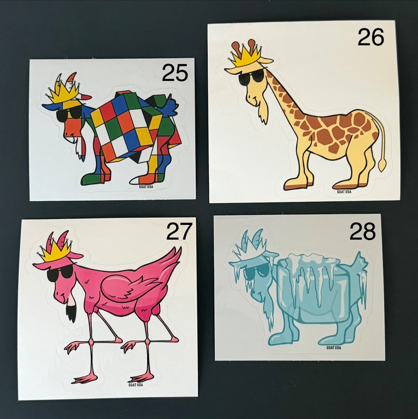 GOAT USA Stickers – Pick your chosen GOAT! (24 choices) New, rare, collectibles