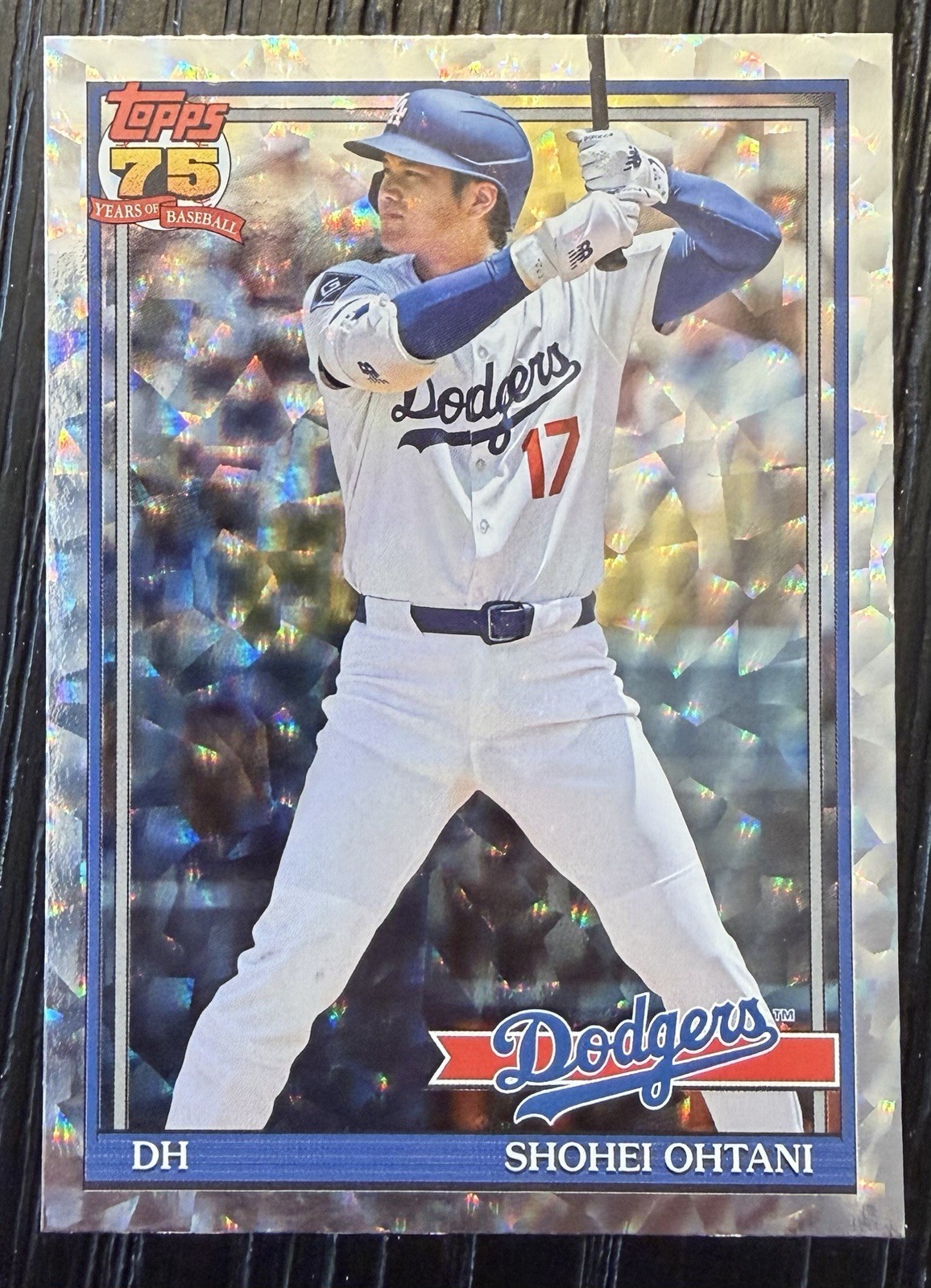 2026 Topps Series 2 #91B2-1 Shohei Ohtani 1991 Crackle Foil Insert Card Dodgers