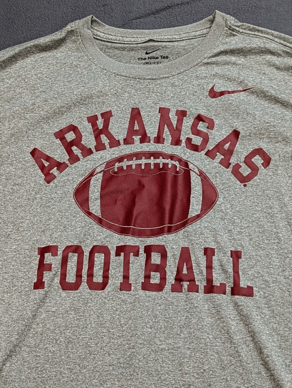 Nike Arkansas Razorbacks Football Dri-FIT Legend Shirt Mens L IM1157-063 Grey