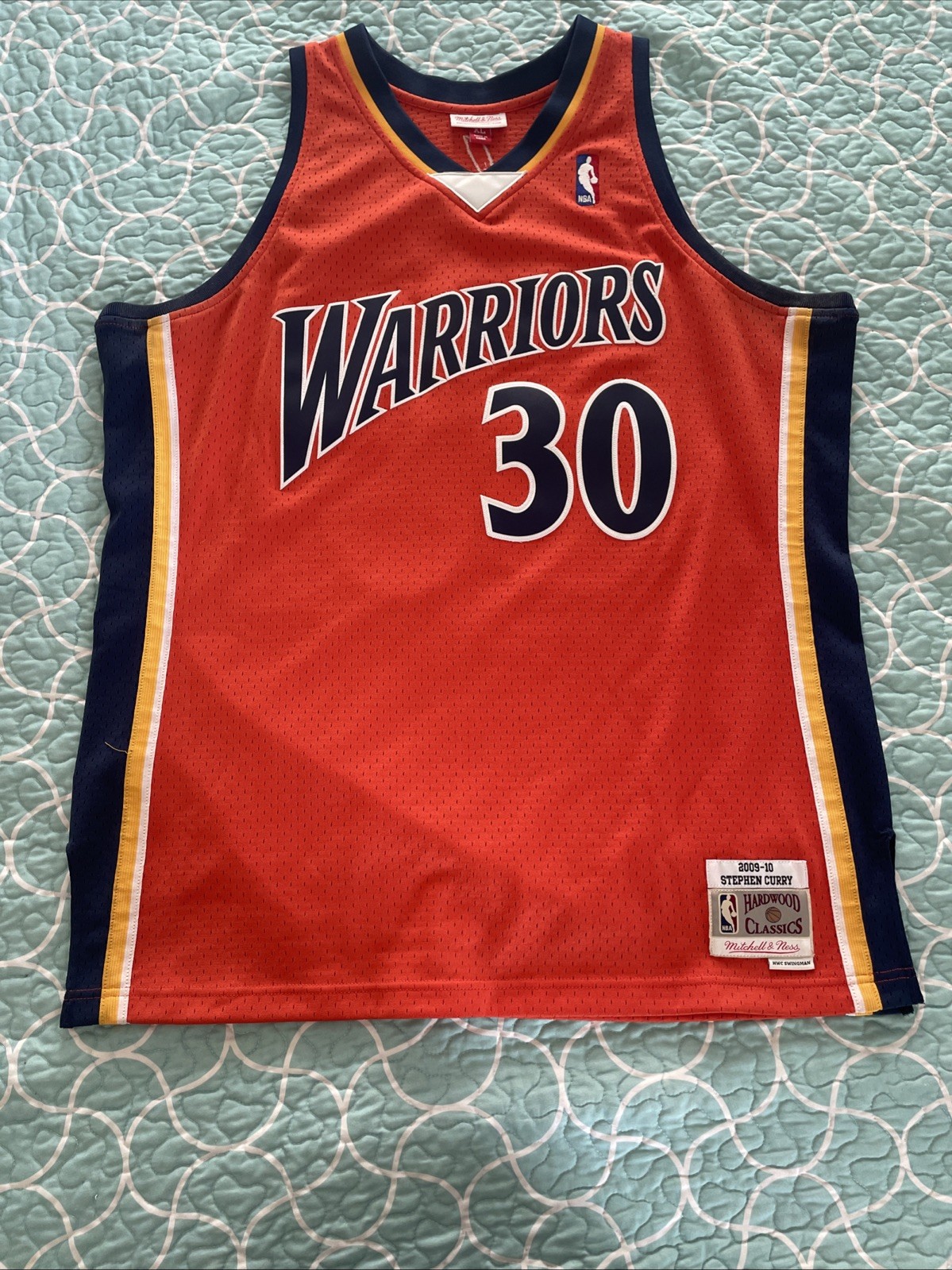 2009 Mitchell & Ness Stephen Curry ROOKIE #30 Warriors Swingman Jersey Orange
