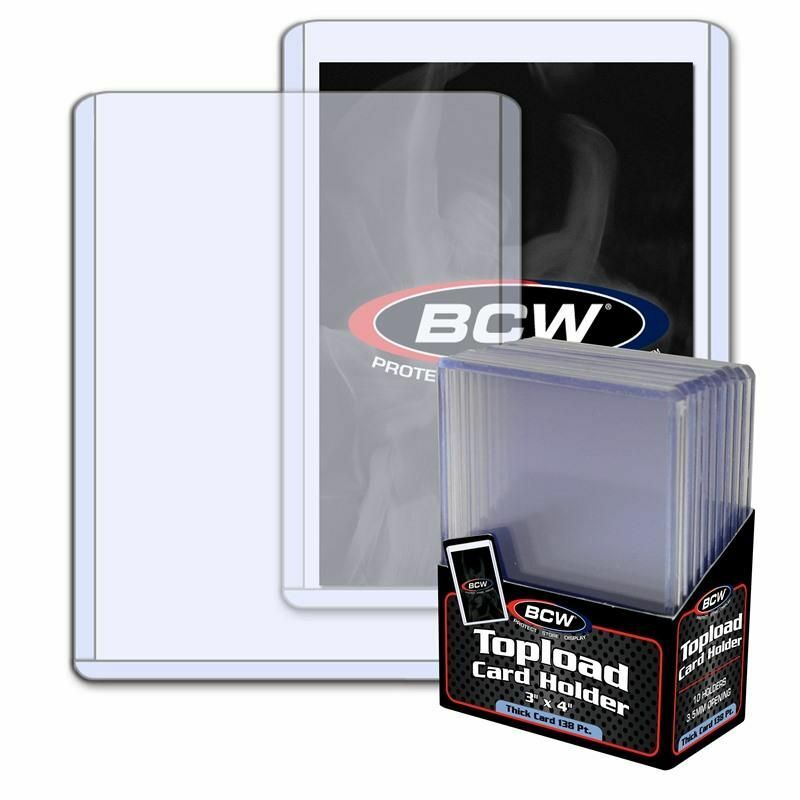 NEW (15 x 10) 150- 3×4 BCW 3.5mm 138 pt. Toploaders -Sport/Trading/Gaming Card