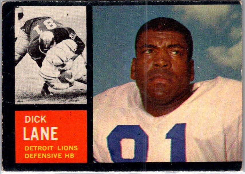 1966 Dick Lane Lions #60 Topps NFL (bg21)