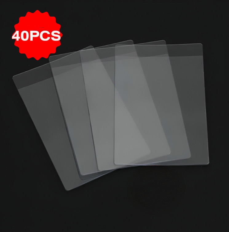 40 PCS 3⅜″ × 4⅞″ Semi Rigid Card Holders – PSA / Grading Submission Trading Card