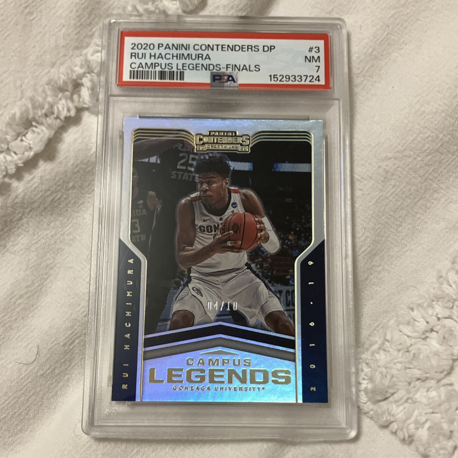 Panini 2020 Campus Legends-Finals Rui Hachimura #3 PSA 7 /10