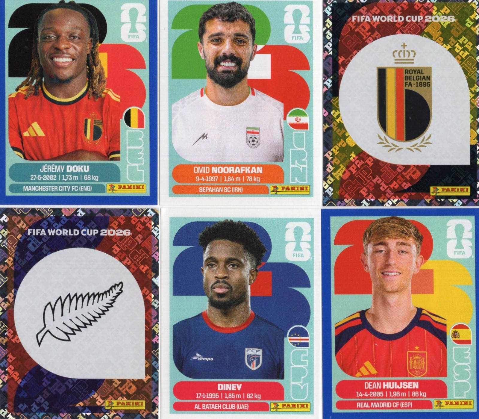 2026 Panini World Cup Stickers – Base Parallel & Foil – Groups E F G H – U Pick!